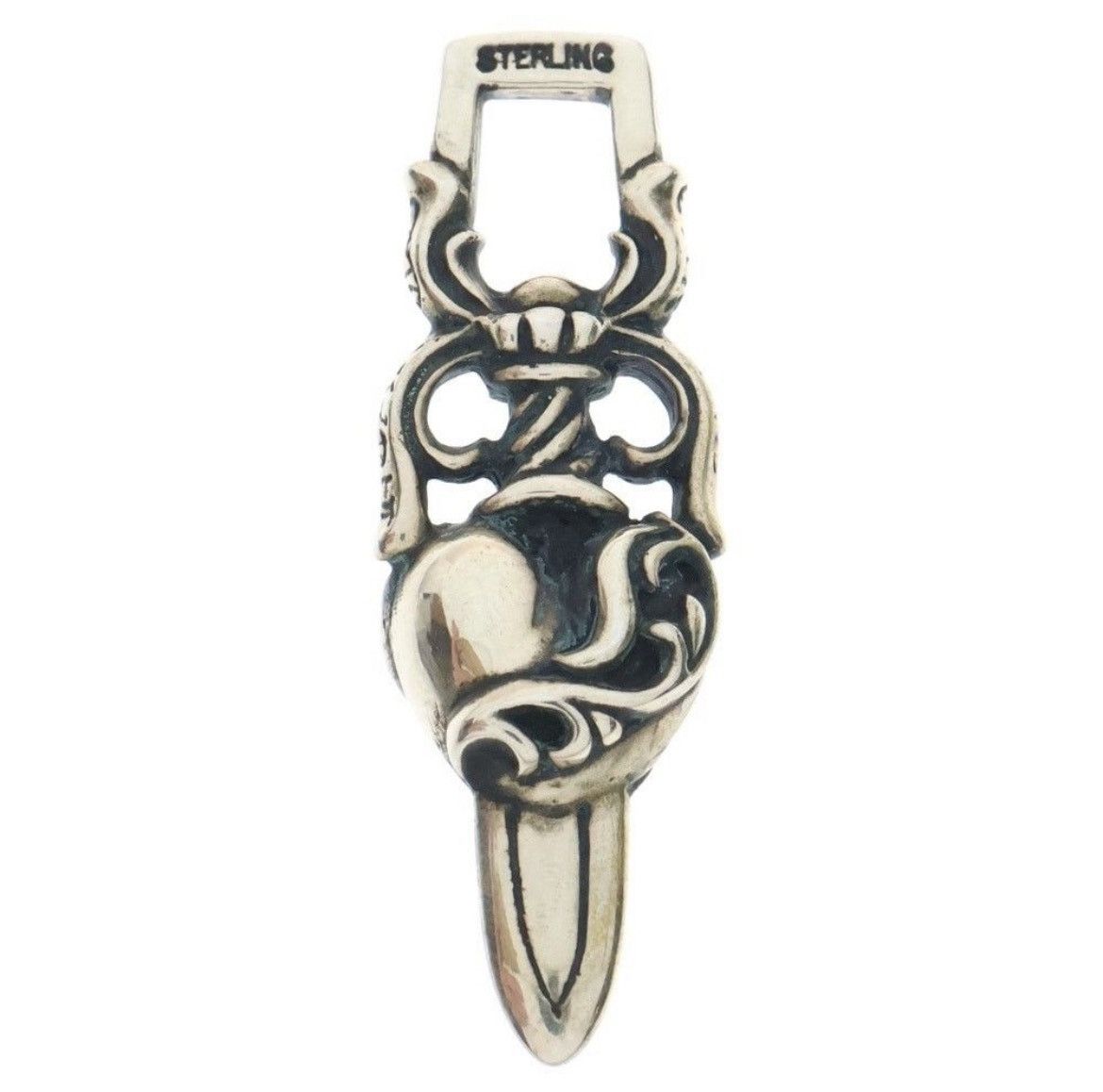 【美品】Chrome Hearts Dagger Heart Pendant Authentic [Chrome Hearts] LARGE DAGGER PENDANT | eBay