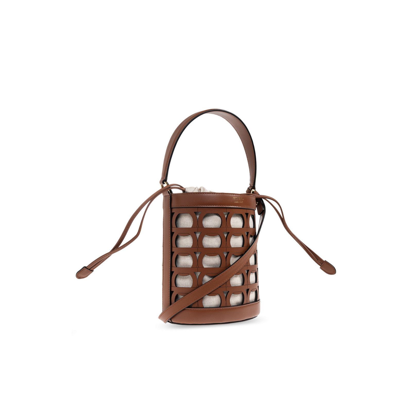 Salvatore Ferragamo FERRAGAMO Gancini XS $1250 Cognac Bucket Bag New & Authentic Size ONE SIZE - 3 Thumbnail