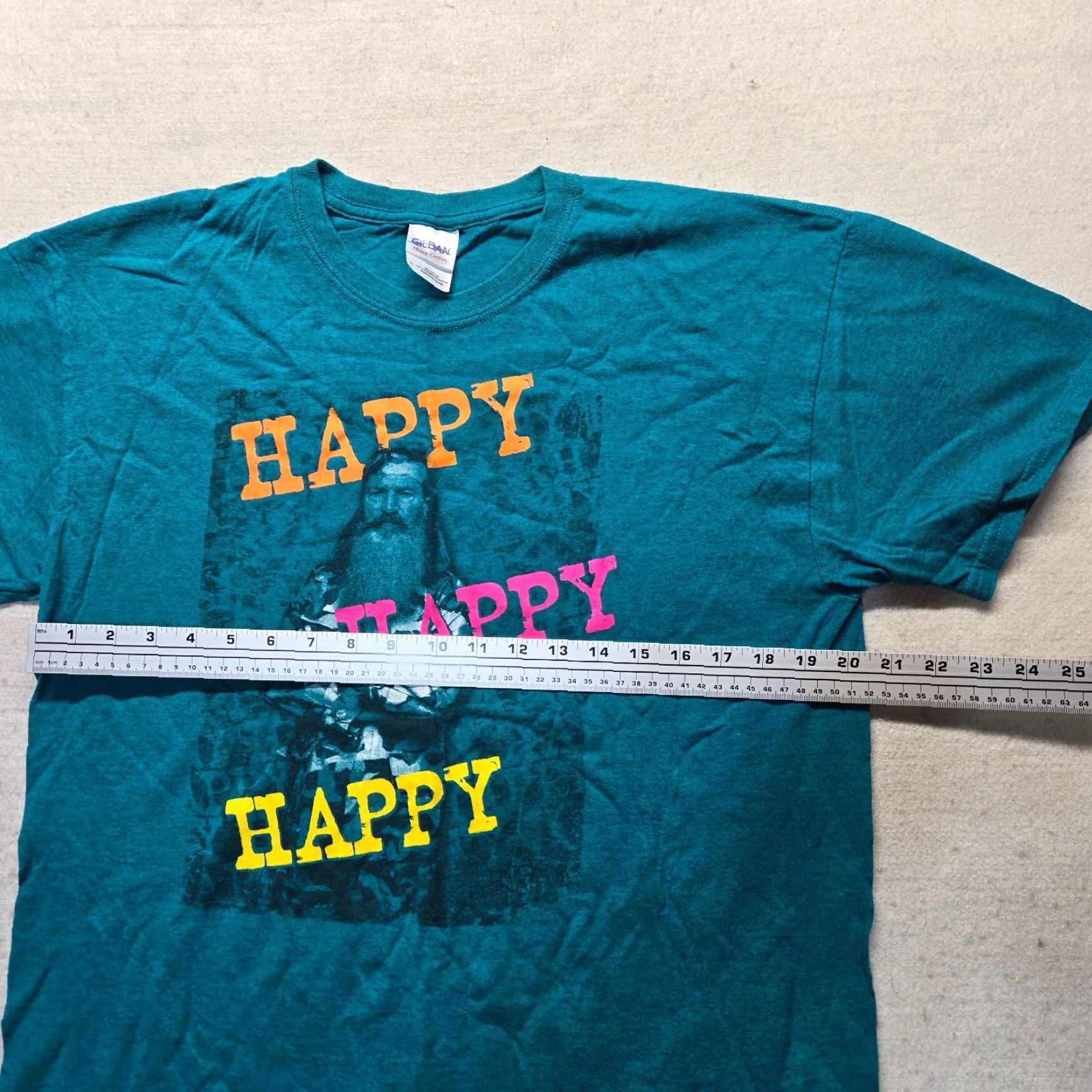 Gildan Duck Dynasty Blue T-Shirt Phil Robertson "Happy Happy Happy" Adult Men's L Large Size US L / EU 52-54 / 3 - 4 Thumbnail