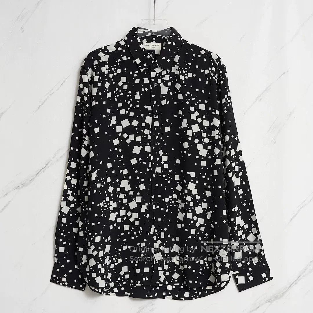 Other Saint Laurent Square-Pattern Silk Shirt. Size US XS / EU 42 / 0 - 1 Thumbnail