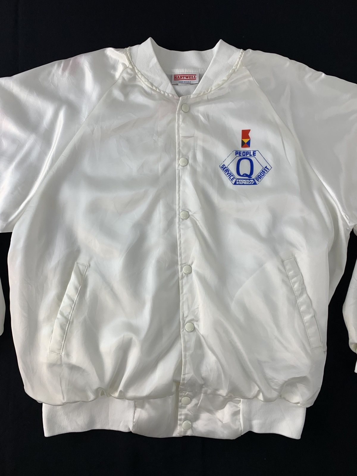 Other 90s Hartwell Federal Express Fedex Satin Bomber White Jacket Size US XL / EU 56 / 4 - 3 Thumbnail