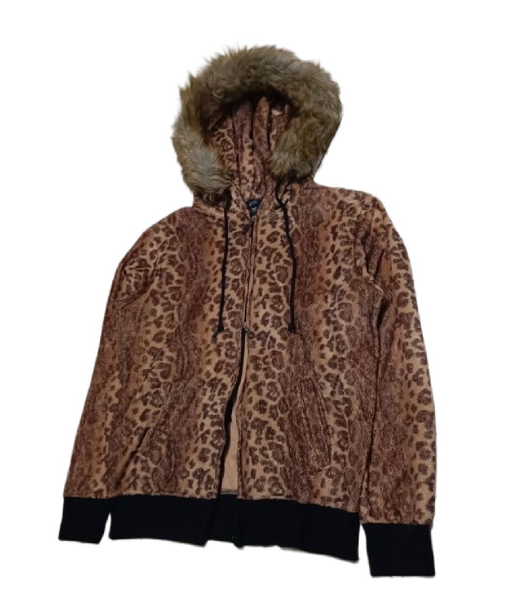 Beauty Beast One Leopard Print Zip Up (fur removable/attached) Size US M / EU 48-50 / 2 - 2 Thumbnail