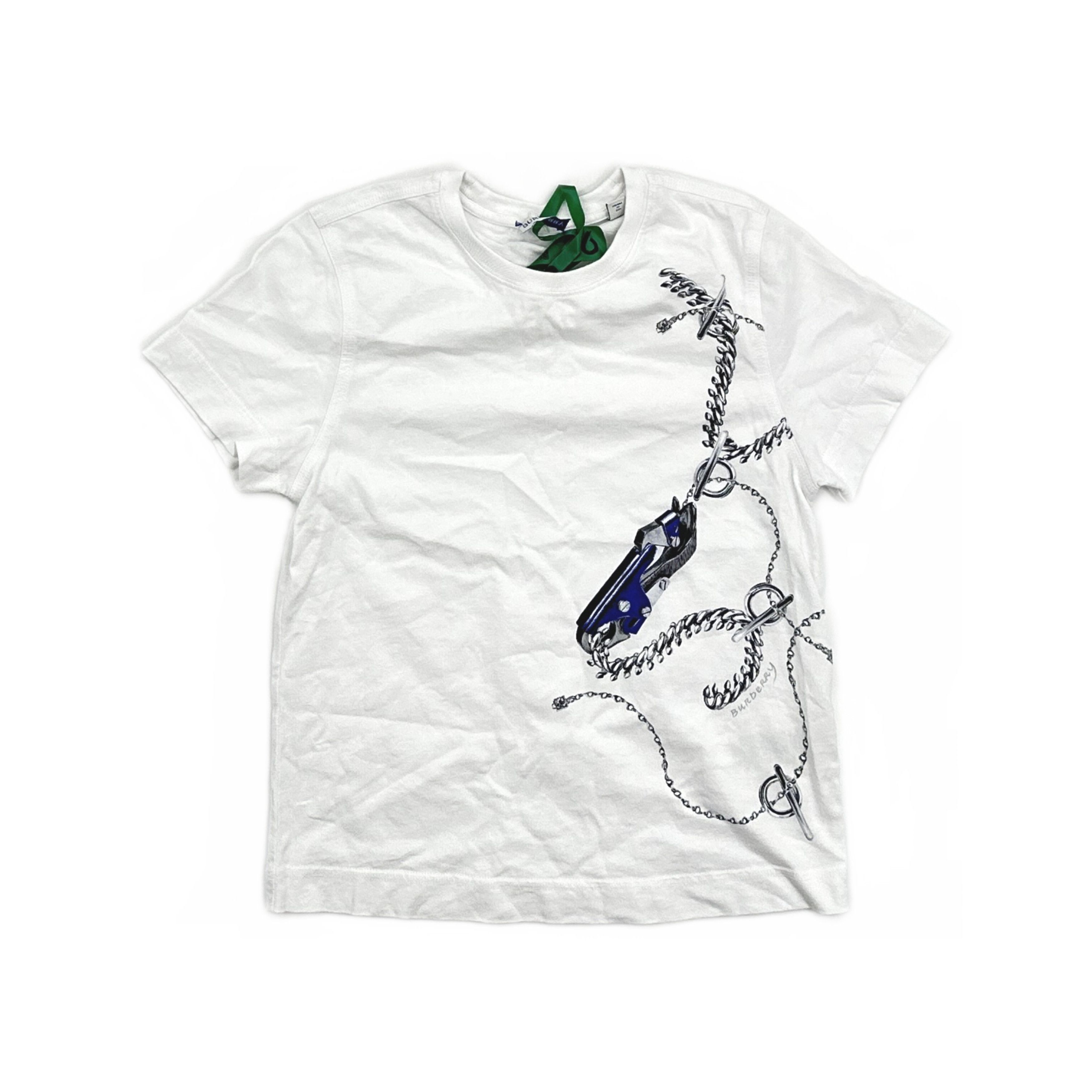 Burberry Burberry Chain Print Short Sleeve T-Shirt White XS Size XS / US 0-2 / IT 36-38 - 1 Thumbnail