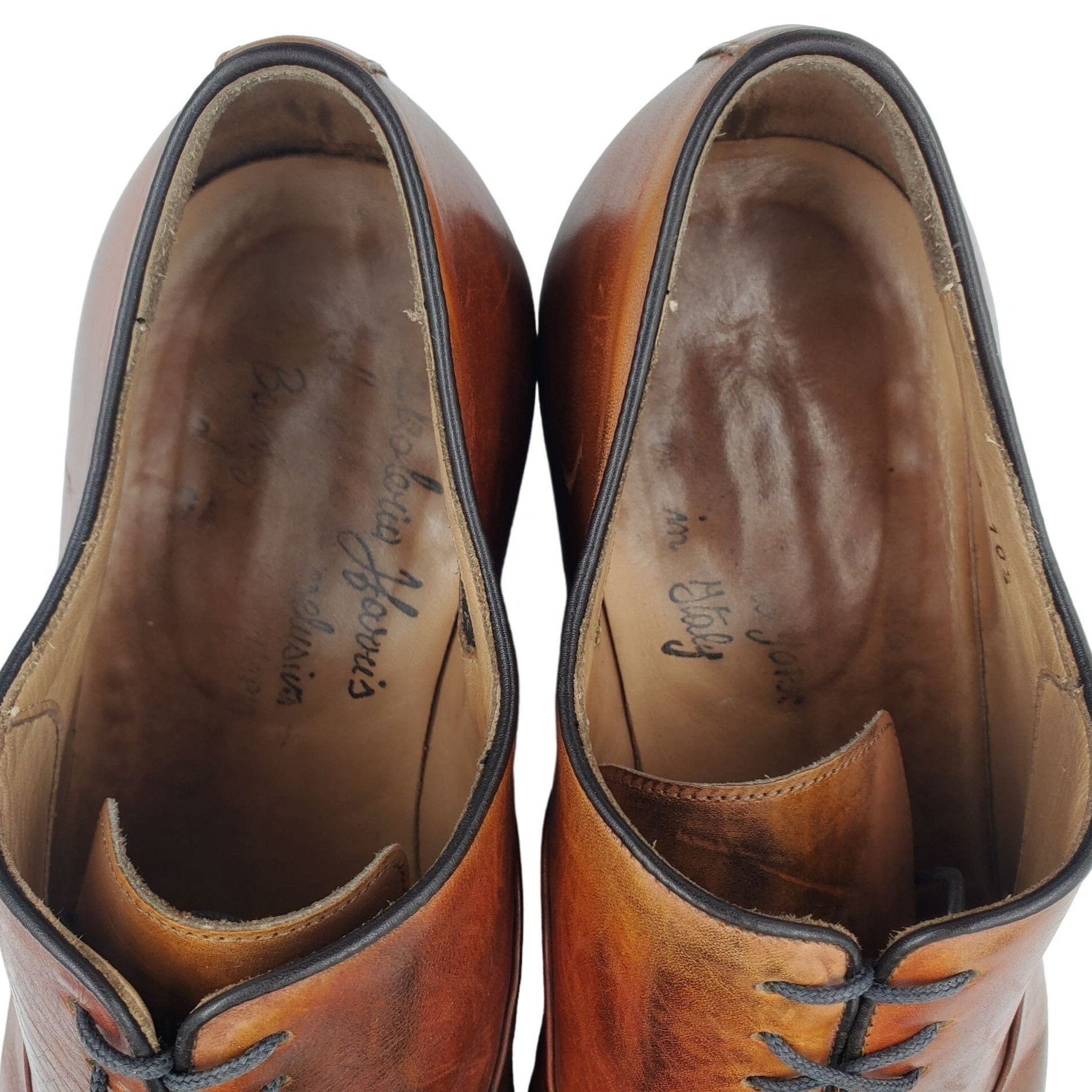 Barneys New York Calzoleria Harris Italy Dress Shoe Men 10.5 Brown Leather Size US 10.5 / EU 43-44 - 7 Thumbnail