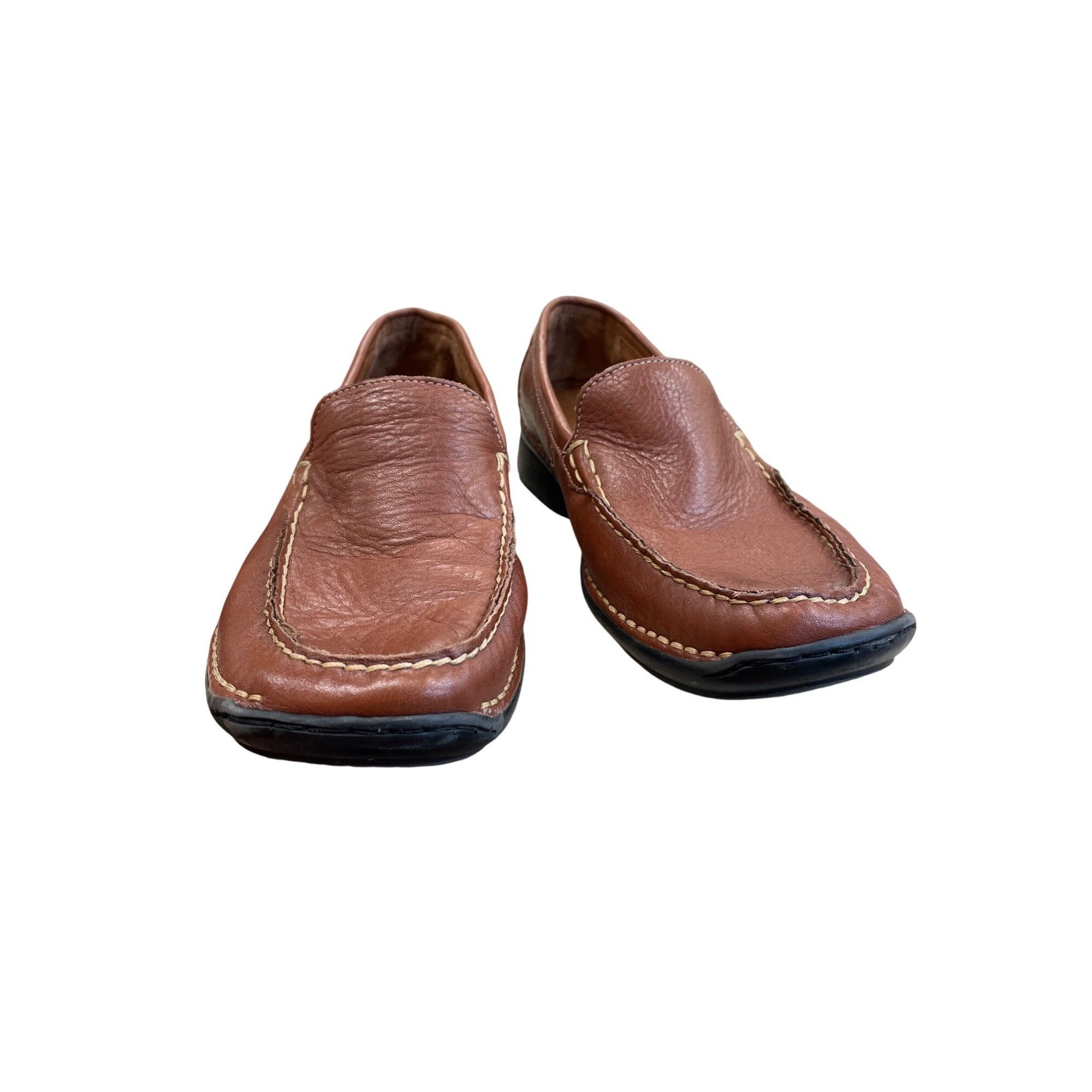 Hush Puppies Hush Puppies Mens Brown Leather Slip-On Loafers Shoes Size 9 Size US 9 / EU 42 - 5 Thumbnail