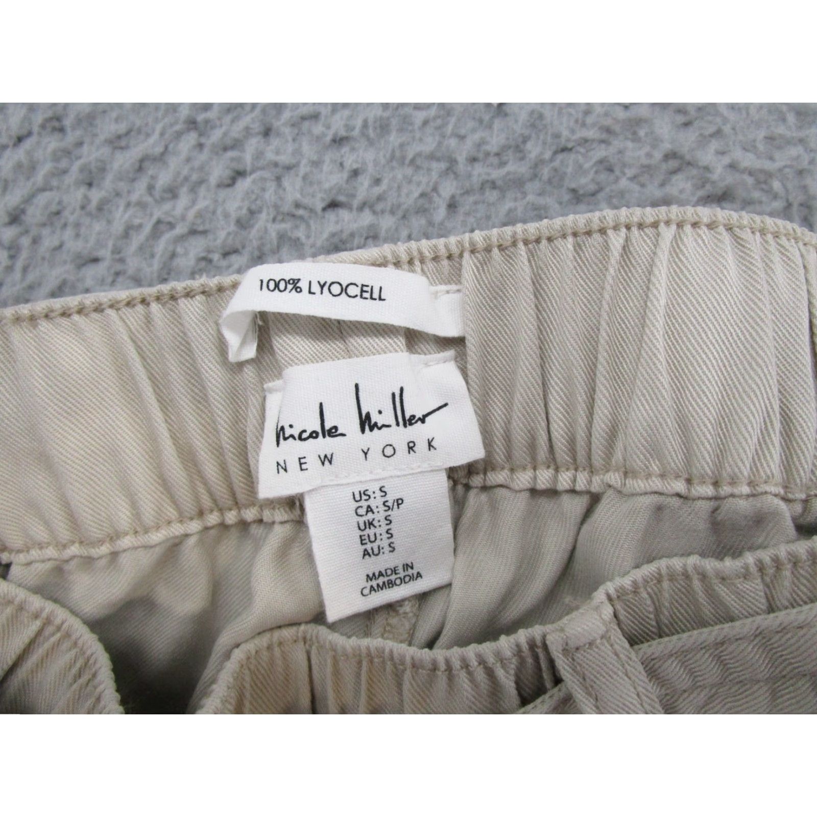 Nicole Miller Nicole Miller Women's Jogger Pants 100% Lyocell Size Small Beige Lyocell Jogger Pants Womens Short/Regular Fit Relaxed Size 28" / US 6 / IT 42 - 4 Thumbnail