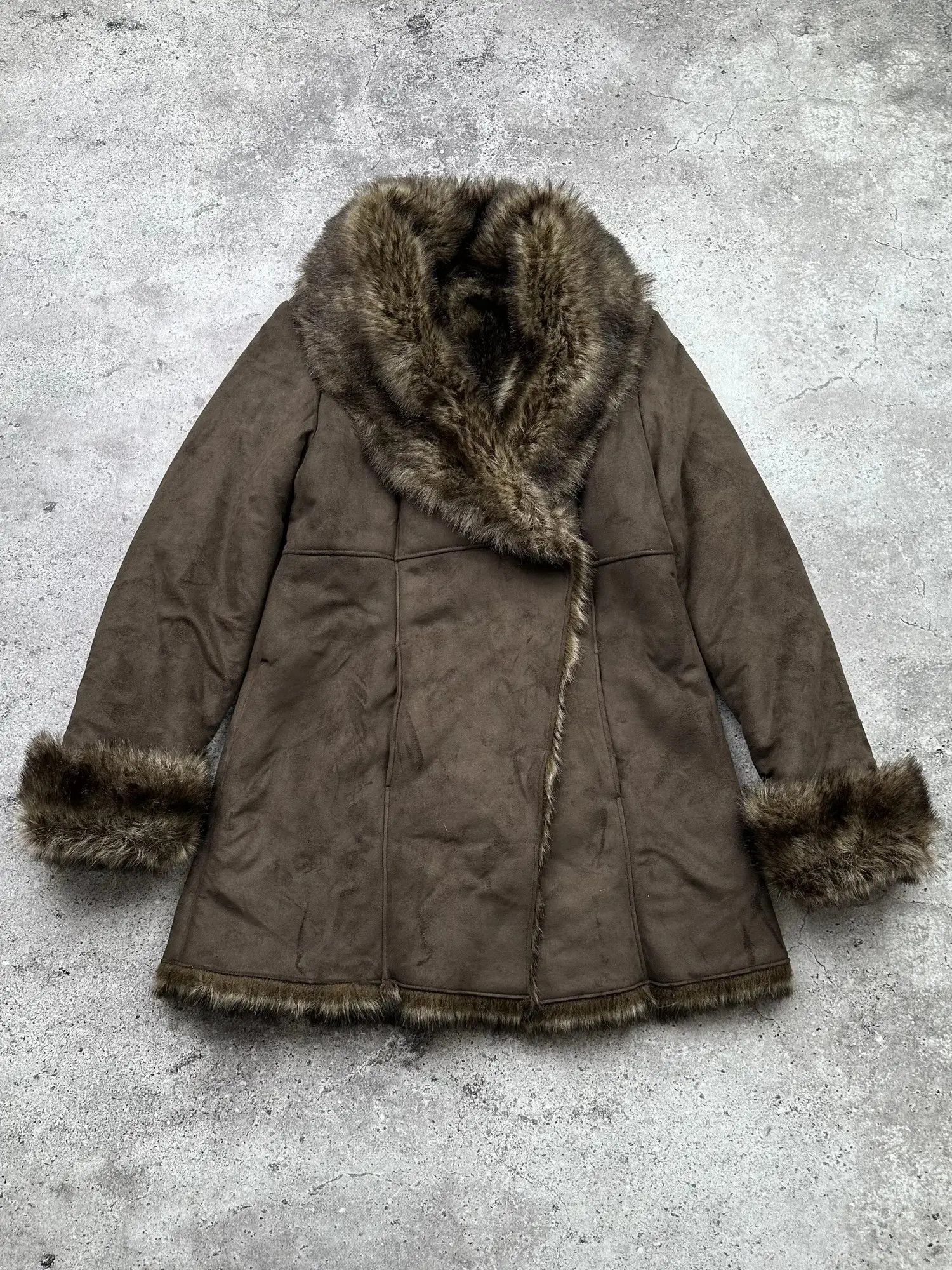 Vintage Faux Fur Coat C21(V124)