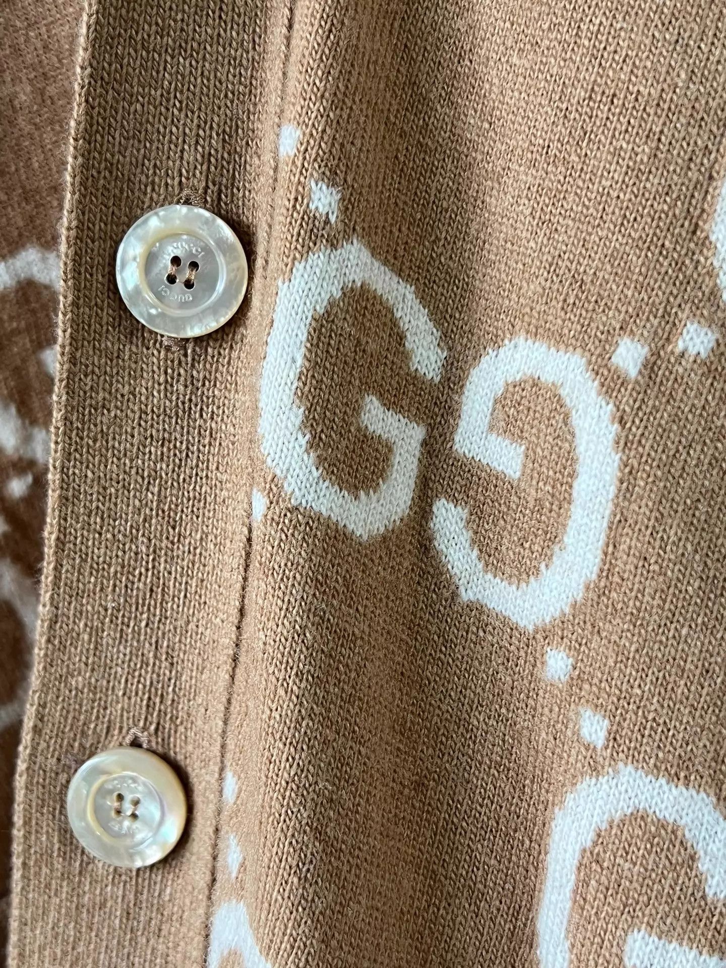 Gucci Gucci Brown GG Print Knit Cardigan S Size US S / EU 44-46 / 1 - 5 Thumbnail