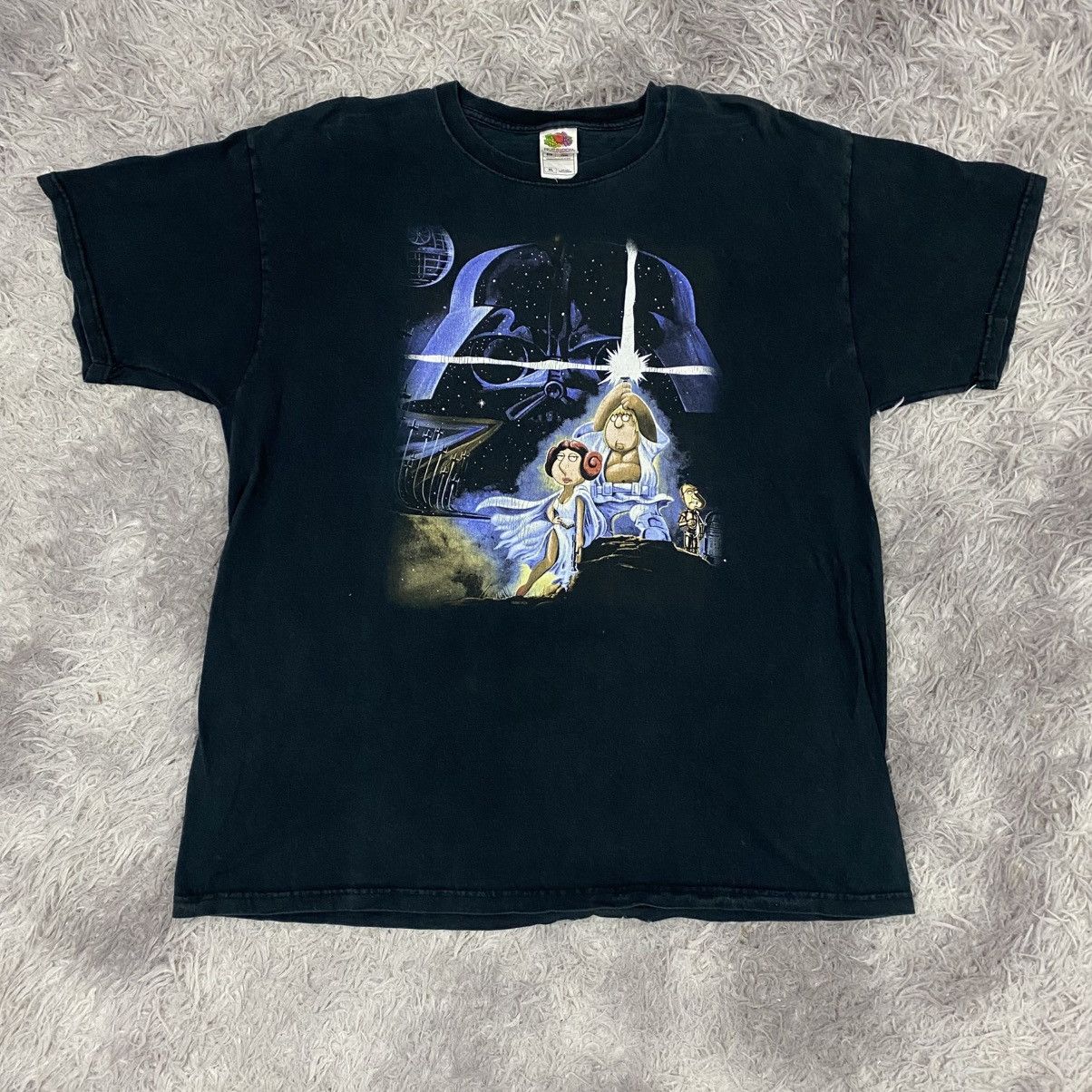 Fruit Of The Loom Vintage Y2K Family guy X star wars film movie Size US XL / EU 56 / 4 - 1 Thumbnail