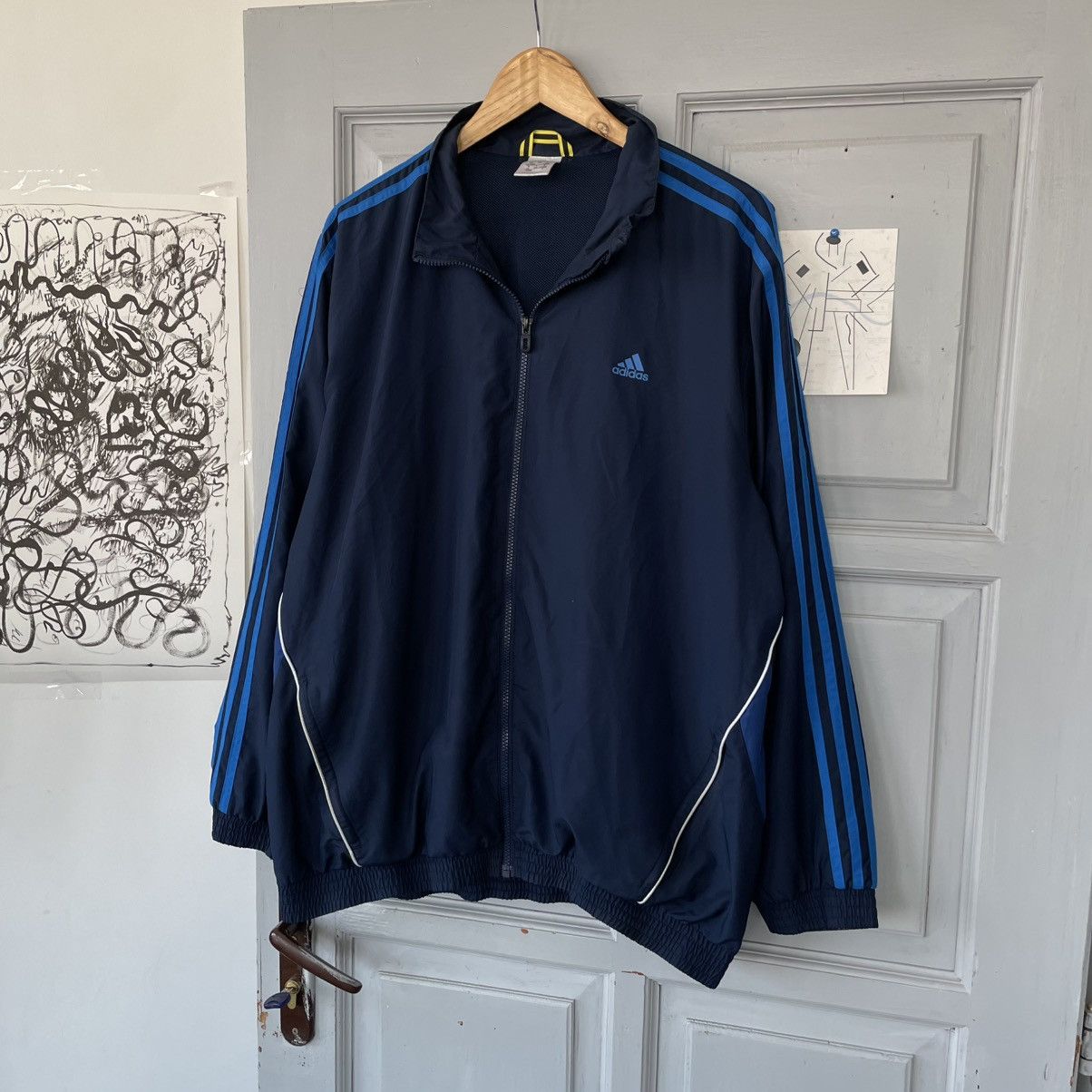Adidas × Vintage Vintage Adidas Light Jacket three stripes Size L Size US L / EU 52-54 / 3 - 1 Thumbnail