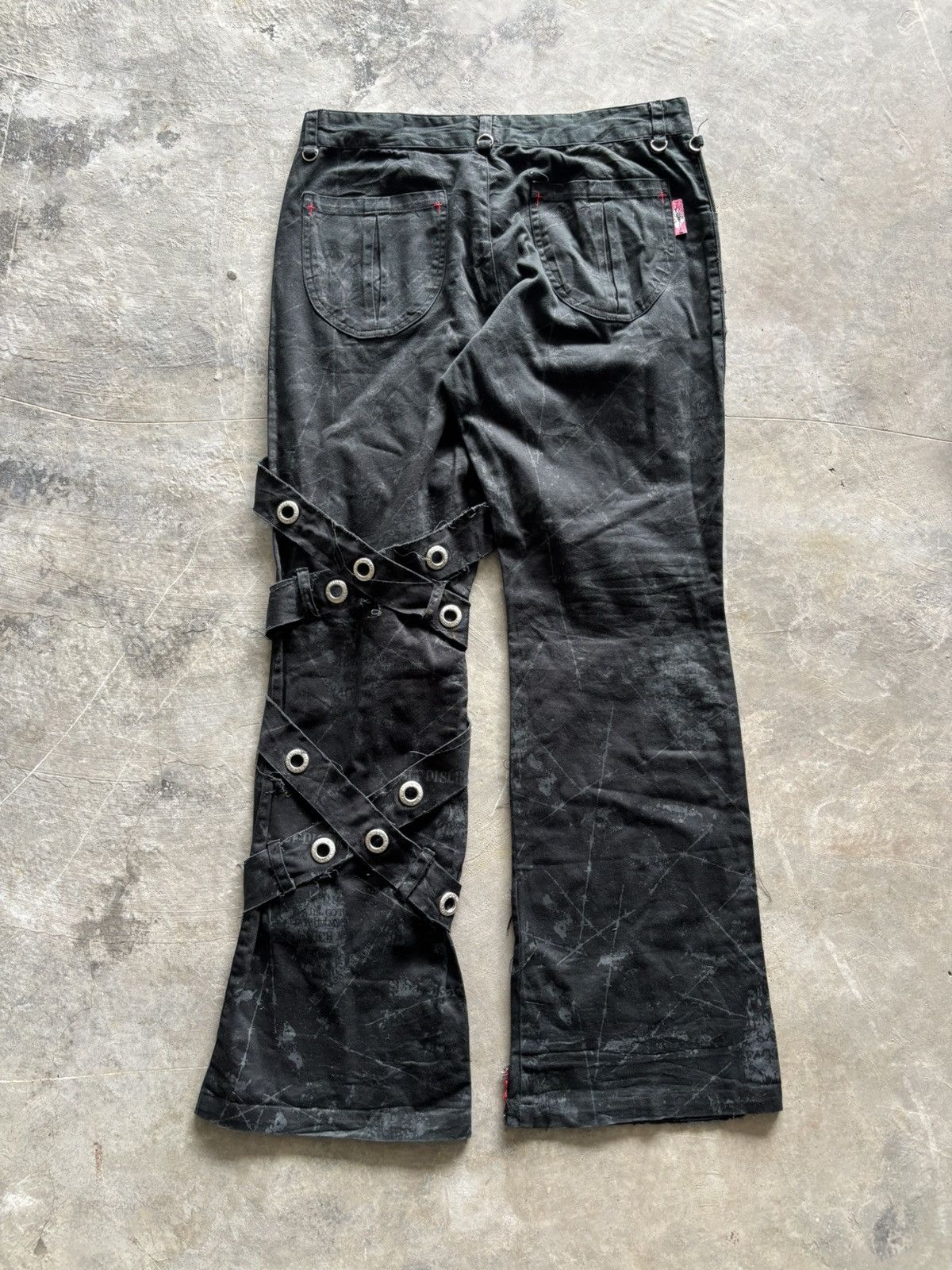 Sex Pot ReVeNGe CRAZY FLARE BONDAGE SEDITIONARIES JAPAN MAD PUNKS SKULL POEM Size US 30 / EU 46 - 14 Thumbnail