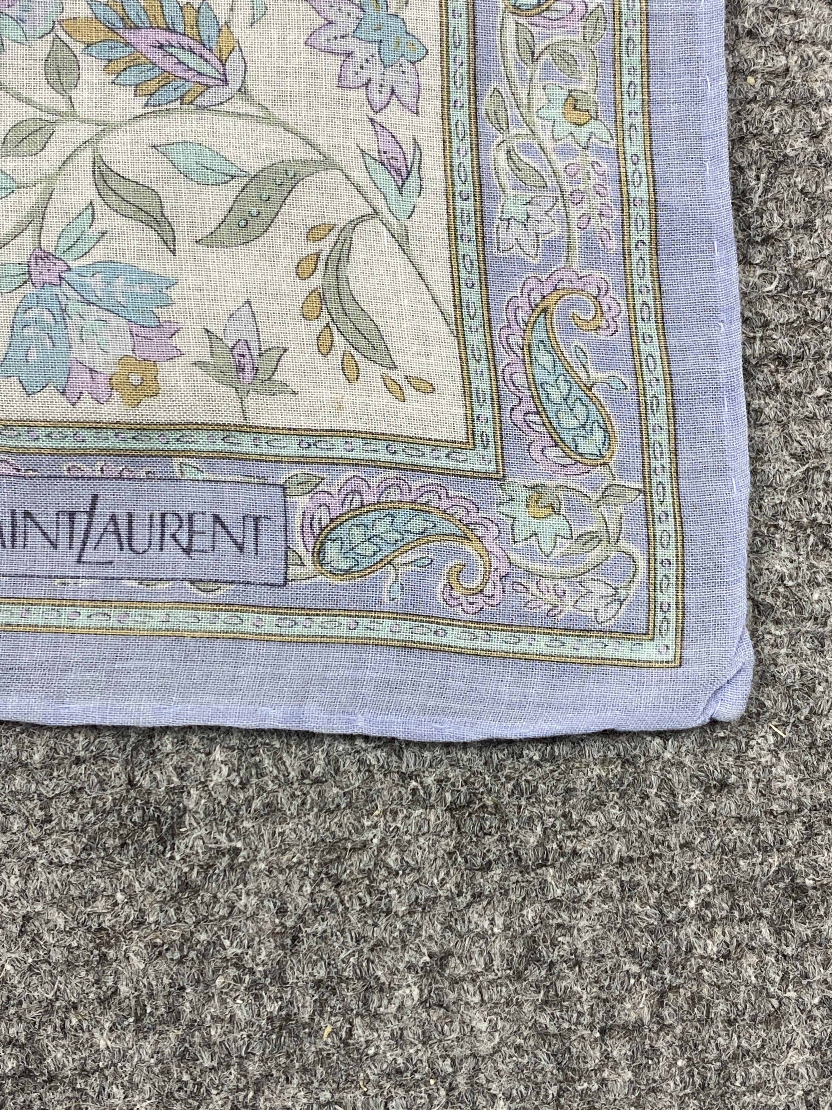 Yves Saint Laurent Yves Saint Laurent Handkerchief / Neckerchief HKC1138 Size ONE SIZE - 6 Thumbnail