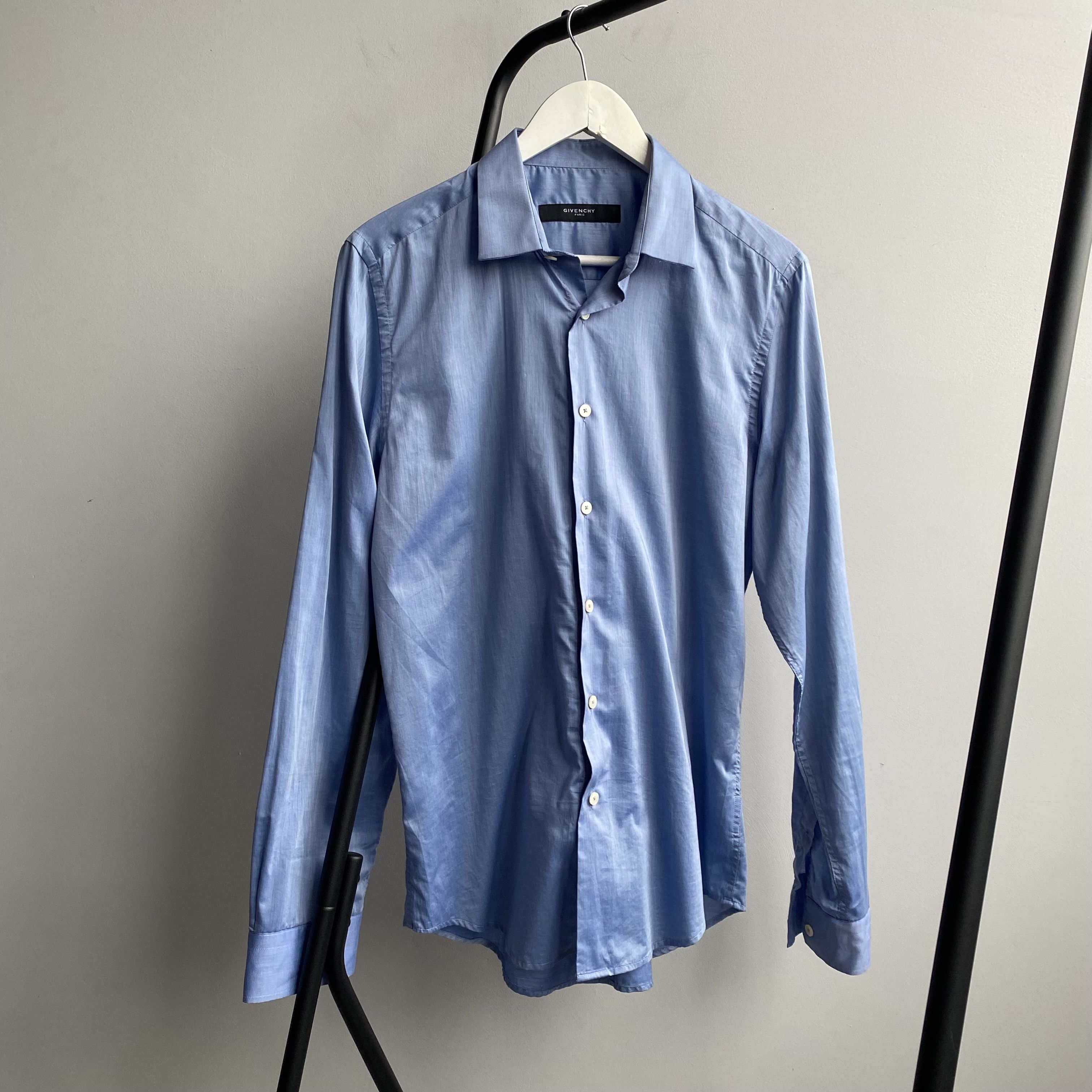 Givenchy GIVENCHY Paris Men’s Oxford Blue Shirt Size US M / EU 48-50 / 2 - 2 Thumbnail