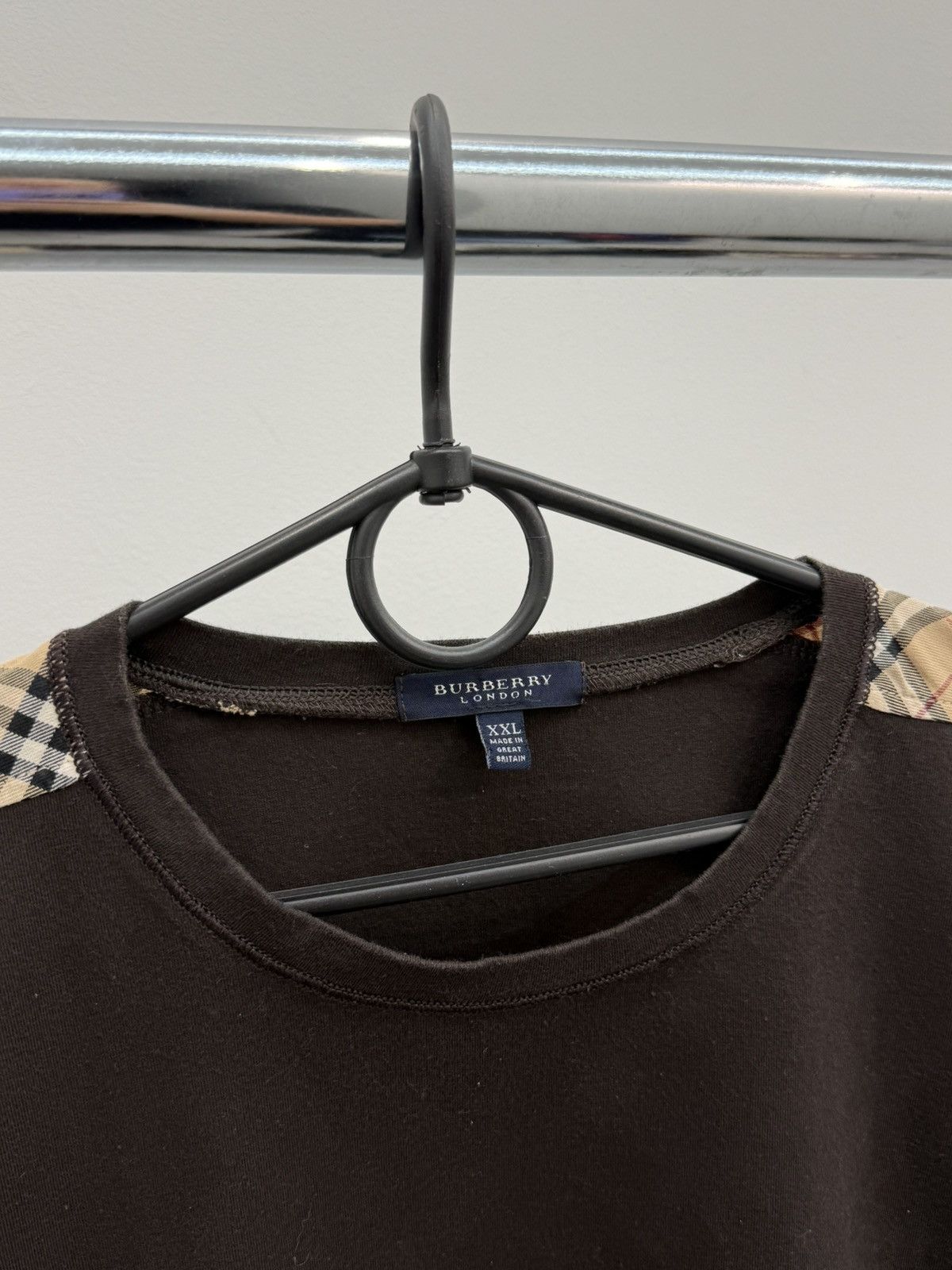 Burberry Burberry London Nova Check Long Sleeve T-shirt Size US XXL / EU 58 / 5 - 4 Thumbnail