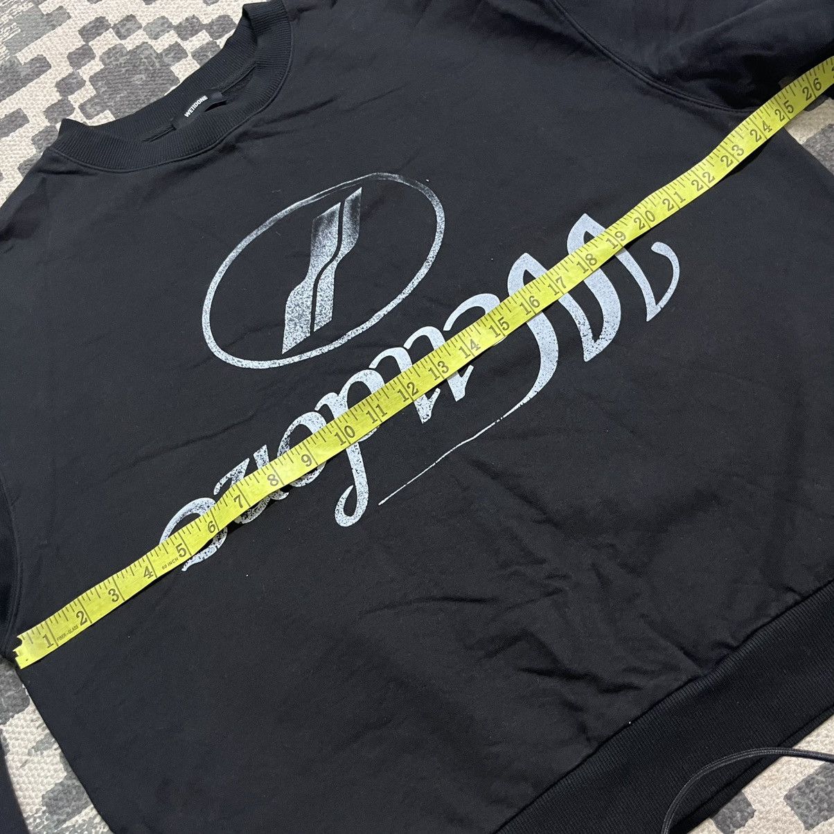 WE11DONE Authentic We11done Boxy Big Spell Black Sweatshirt Size L / US 10 / IT 46 - 8 Thumbnail
