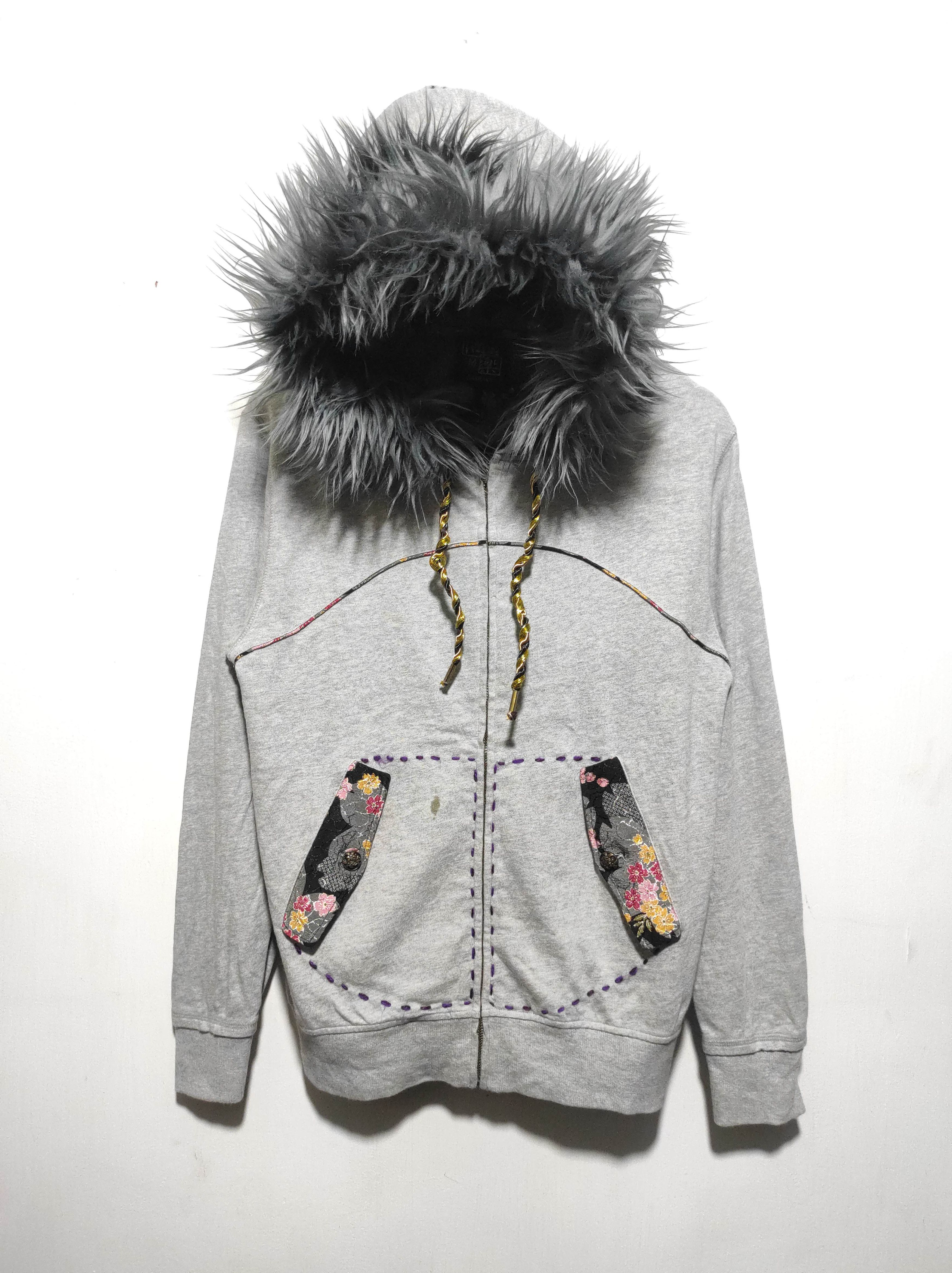 Japanese Brand Sharaku Zipper Fur Hoodie LGB IfSixWasNine style Size US M / EU 48-50 / 2 - 2 Thumbnail