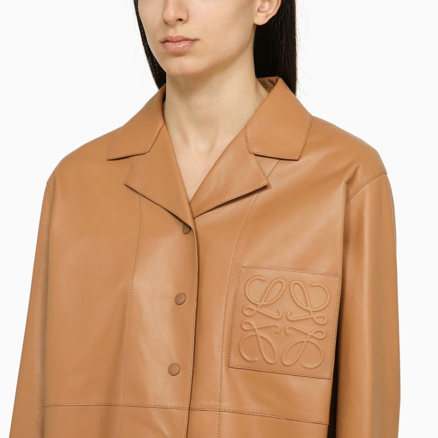Loewe o1d2blof0824 Nappa Blouse in Brown Size S / US 4 / IT 40 - 4 Thumbnail