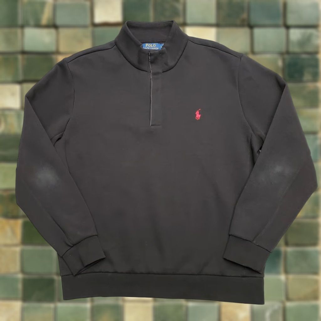 Polo Ralph Lauren Polo Ralph Lauren Shirt Men Large Black 1/4 Snap Long Sleeve Performance Stretch Polo Shirt Black Mens L Size US L / EU 52-54 / 3 - 1 Thumbnail
