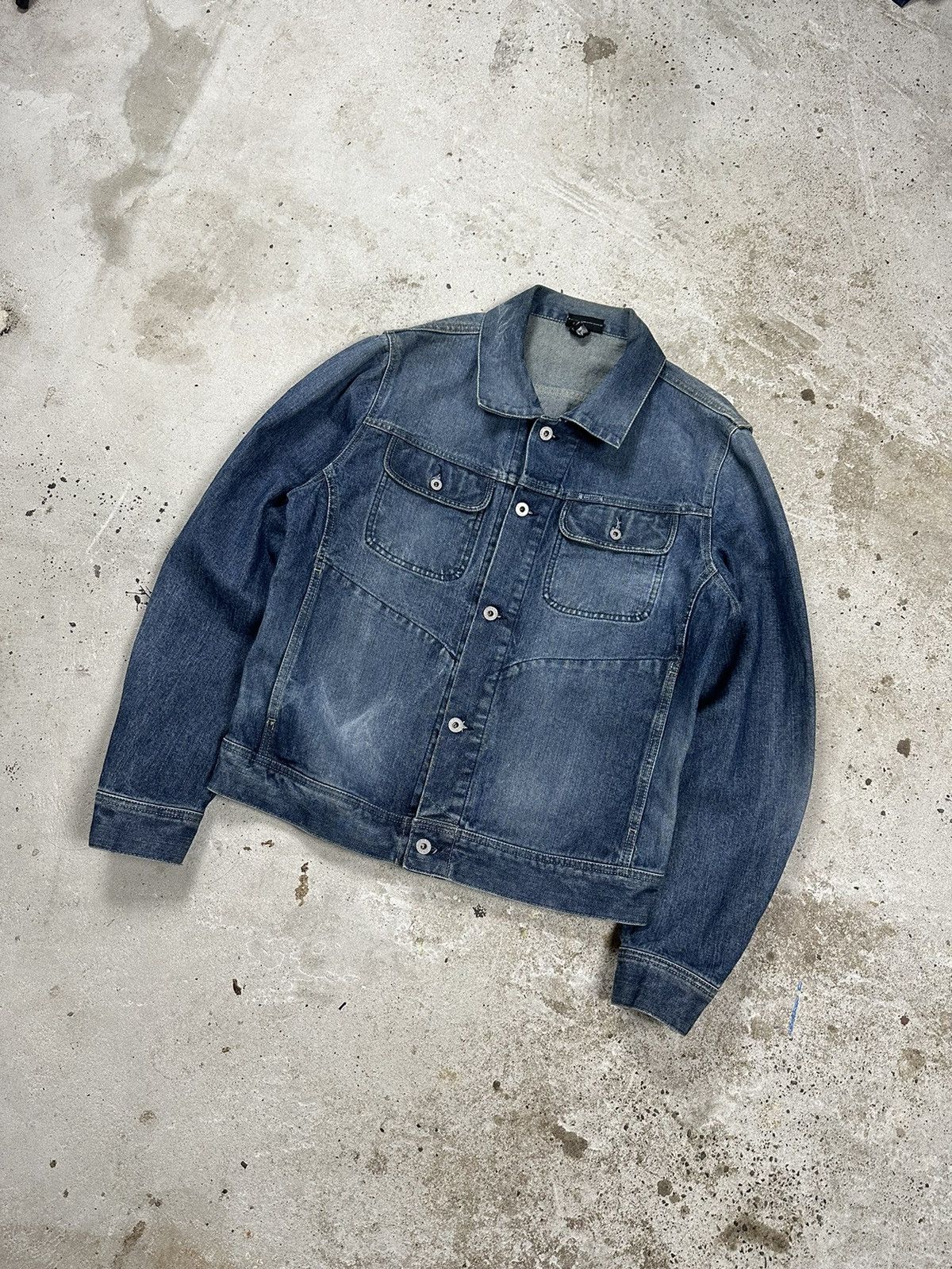 Vintage Y2K Diesel Faded Blue Denim Jacket