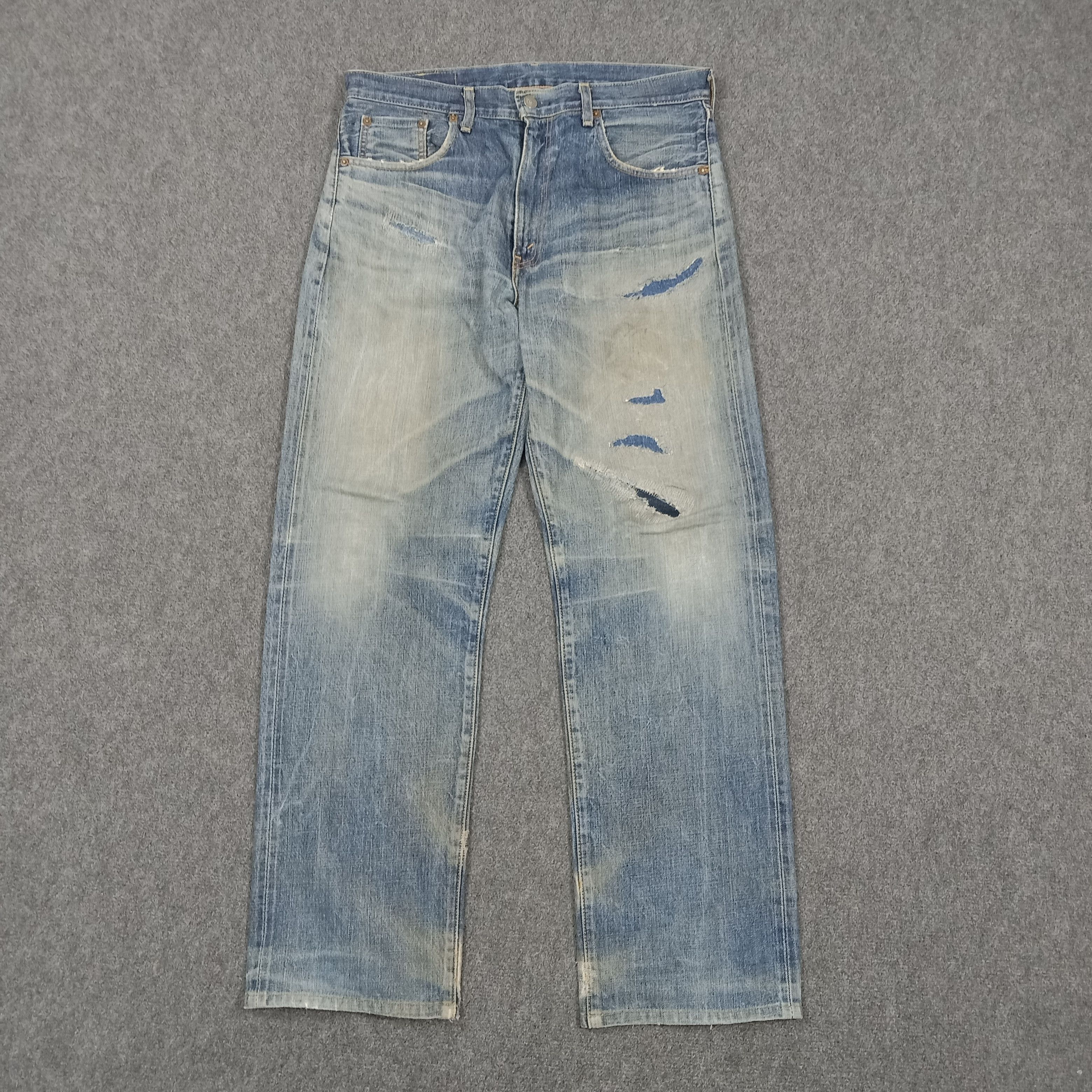Levi's Levi's 502 Big E Selvedge Distressed 90's Denim Jeans E1A33 Size US 34 / EU 50 - 1 Thumbnail