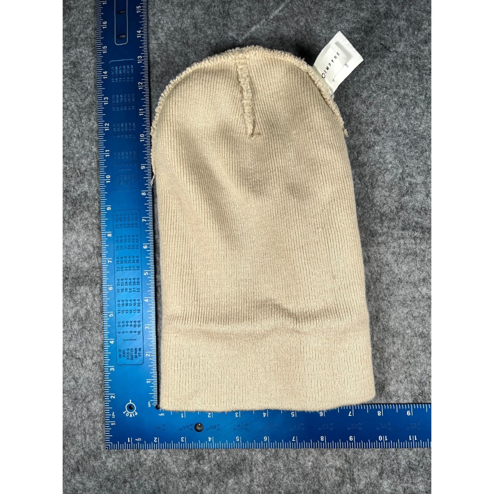 Empyre Empyre Beanie Toque Adult One Size Ivory Knit 100% Acrylic Made Canada Hat/Cap Mens Beanie Ivory Winter 90s Concert Ski Logo Pattern Solid Size ONE SIZE - 6 Thumbnail