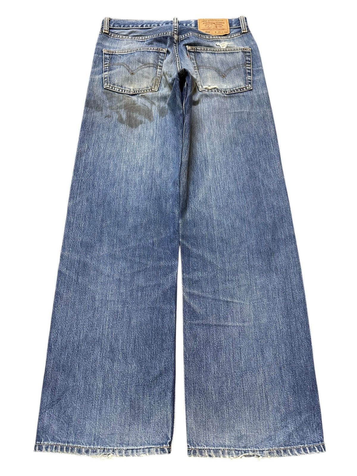 Levi's Vintage 90s Levis 508 Blue Faded Wash Distress Baggy Jeans Size US 30 / EU 46 - 2 Thumbnail