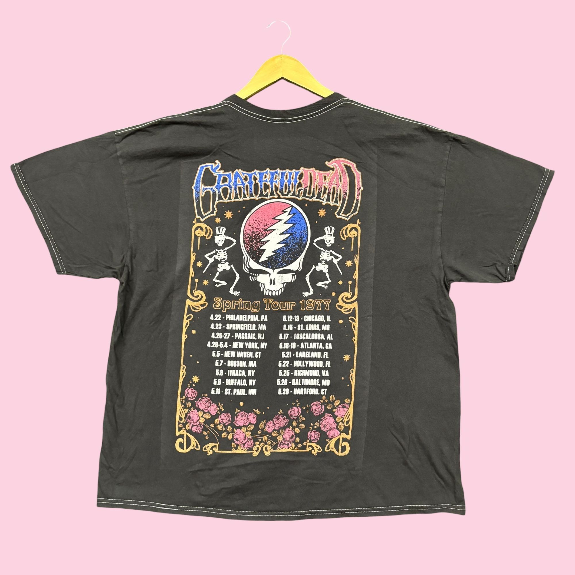 Grateful Dead Grateful Dead Spring Tour 1977 Rock Band Oversized Tee 2X Size US XXL / EU 58 / 5 - 3 Thumbnail