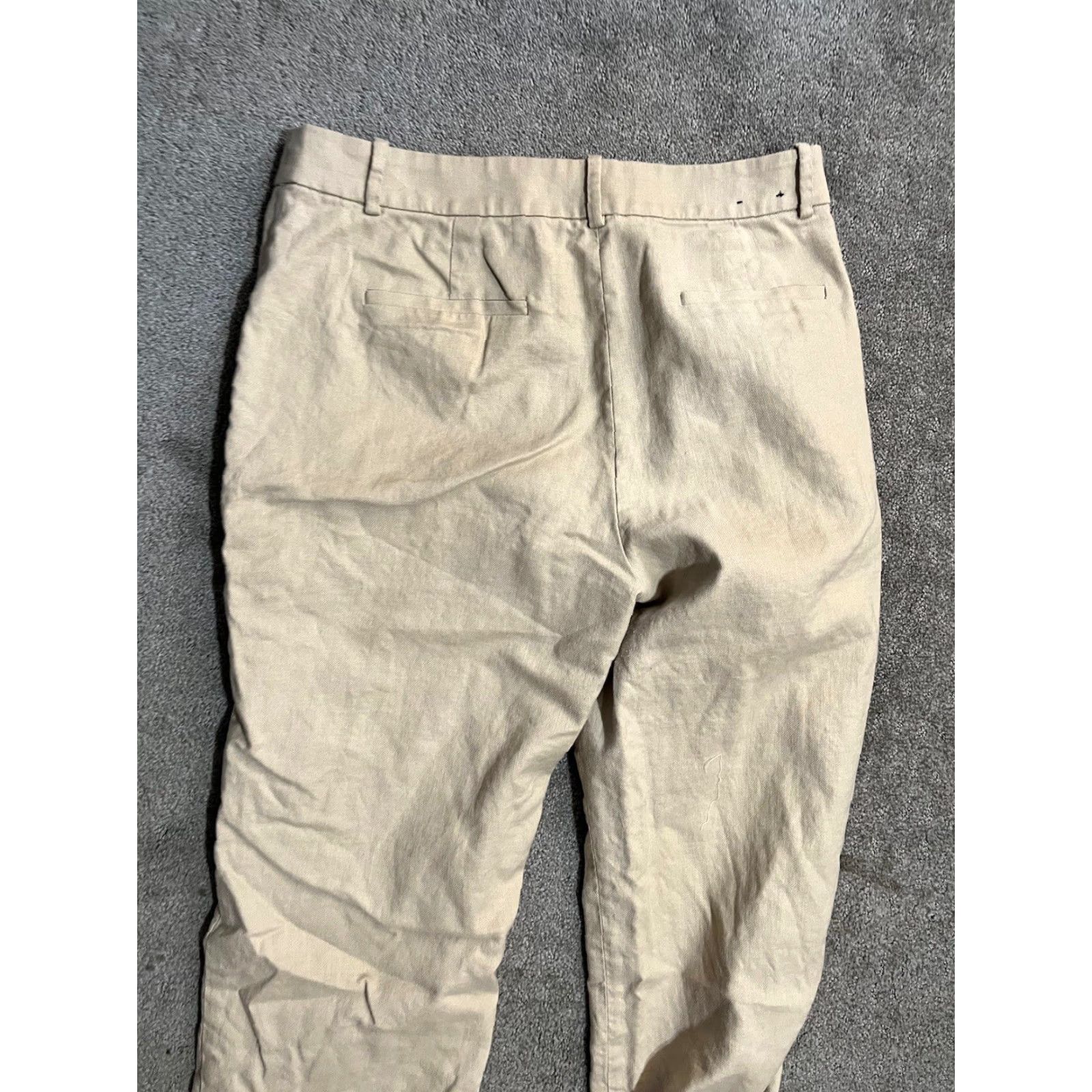 J.Crew J.Crew Kallie Lined Pant Size 10 Khaki Cotton Linen Versatile Size 32" / US 10 / IT 46 - 4 Thumbnail