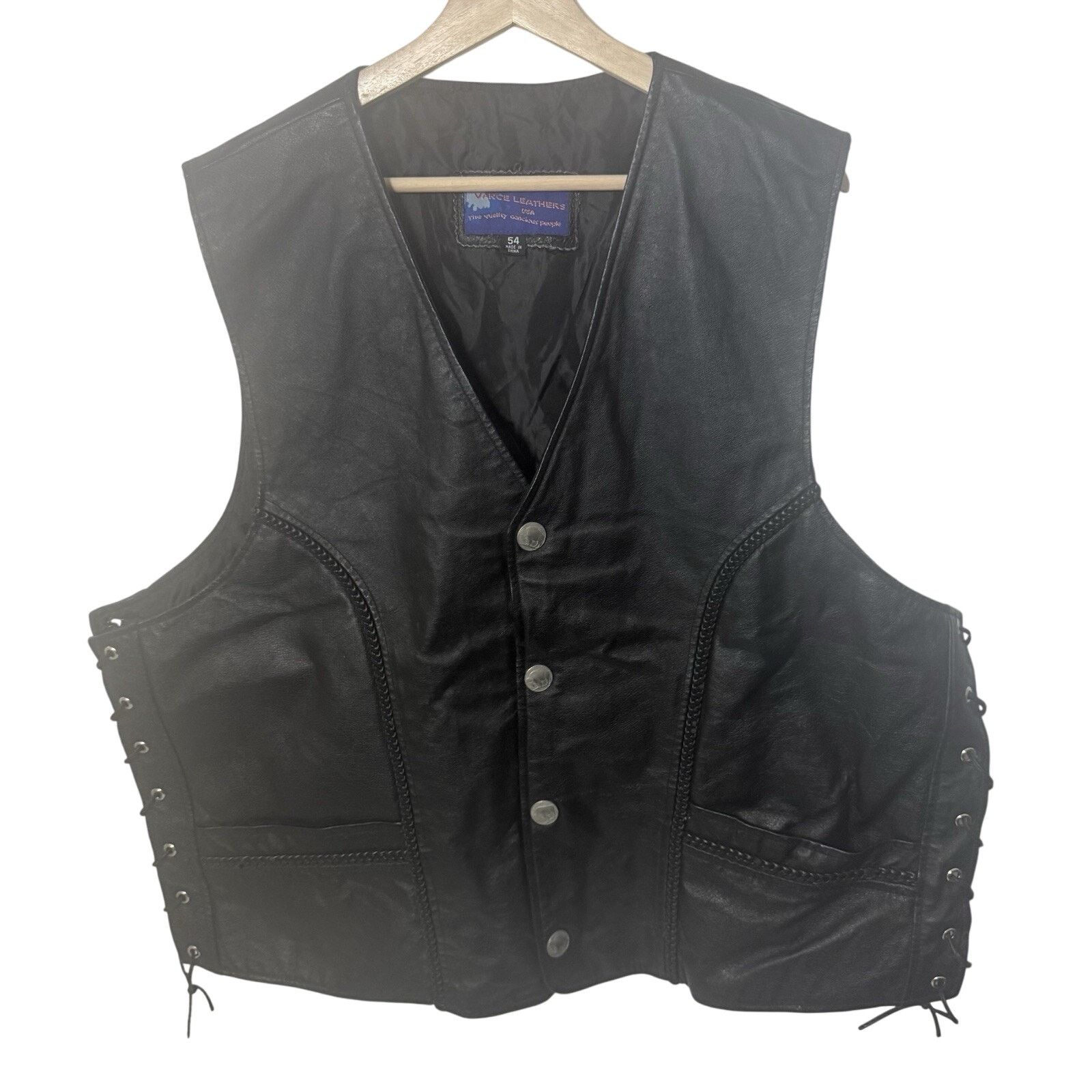 Other Vance Leathers Vest USA Buffalo Nickel Harley Biker Western Size US XXL / EU 58 / 5 - 1 Thumbnail