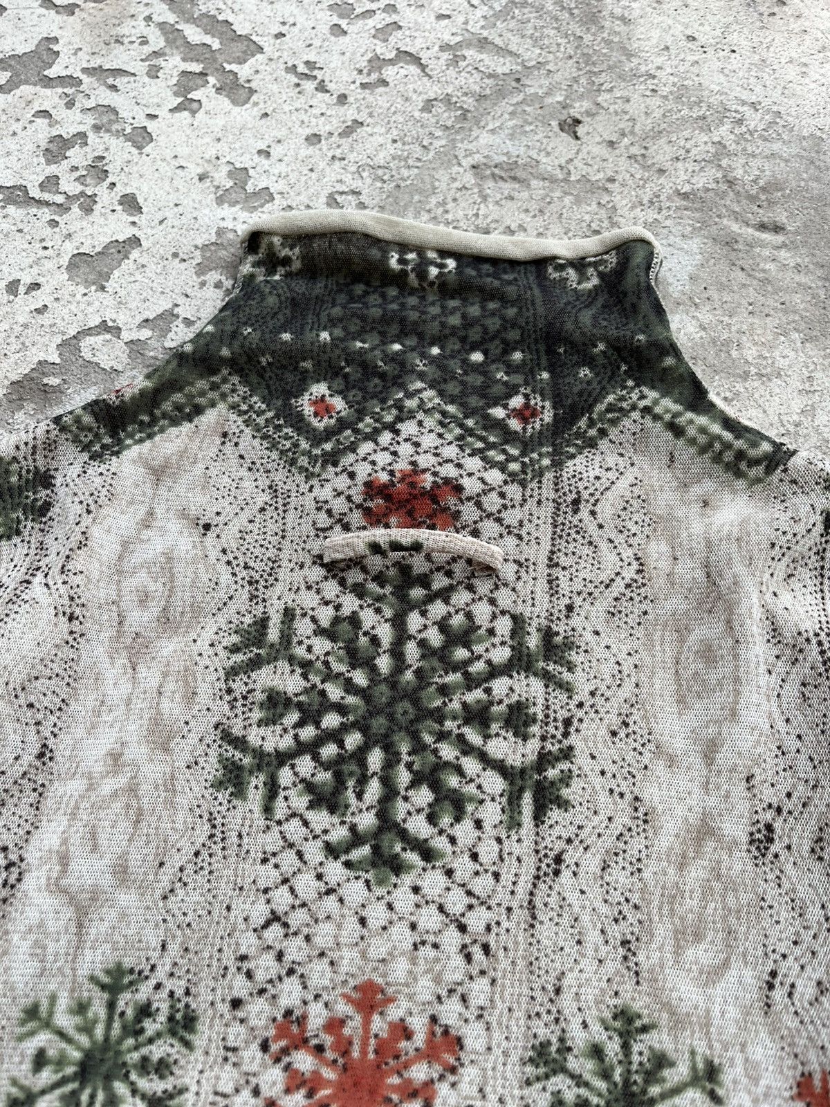 Jean Paul Gaultier Jean Paul Gaultier Vintage Mesh Top Snowflake Printed Blouse Size M / US 6-8 / IT 42-44 - 19 Thumbnail