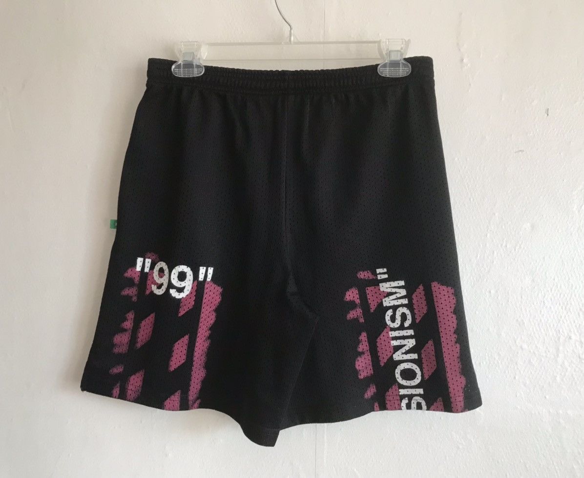 Off-White Virgil Abloh Black top Gradient Logo Mesh Shorts