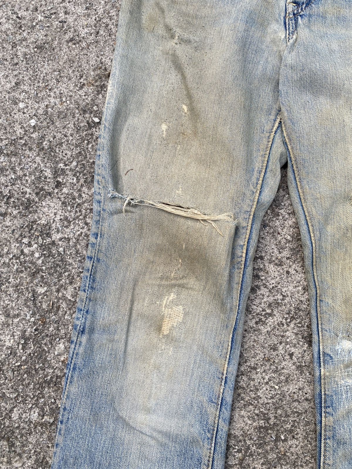 Vintage 60s Levis Orange Tab Capital E Distressed Flare Denim Size US 28 / EU 44 - 8 Thumbnail