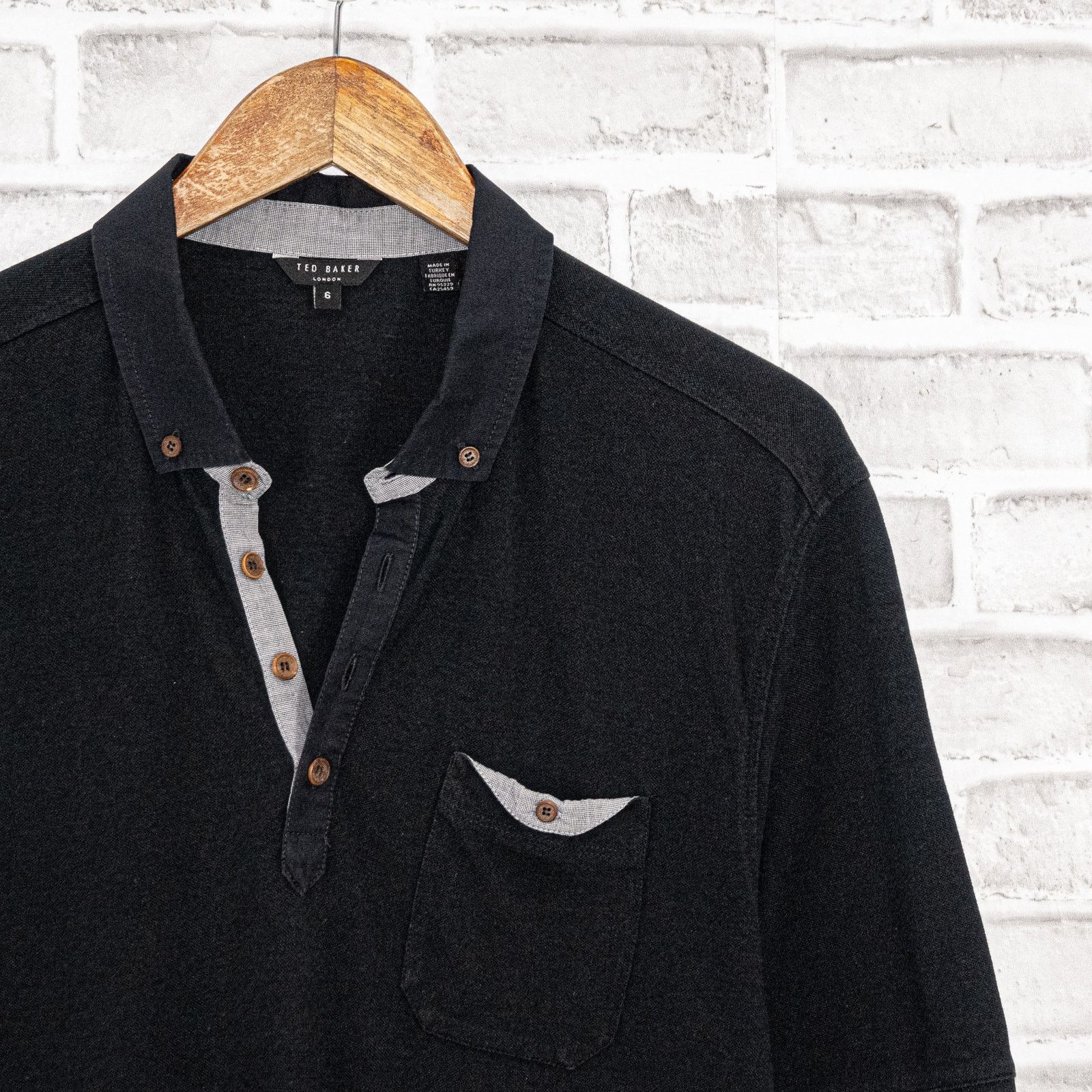 Ted Baker Ted Baker London Men's Short Sleeve Polo Shirt in Black Size US XXL / EU 58 / 5 - 5 Thumbnail