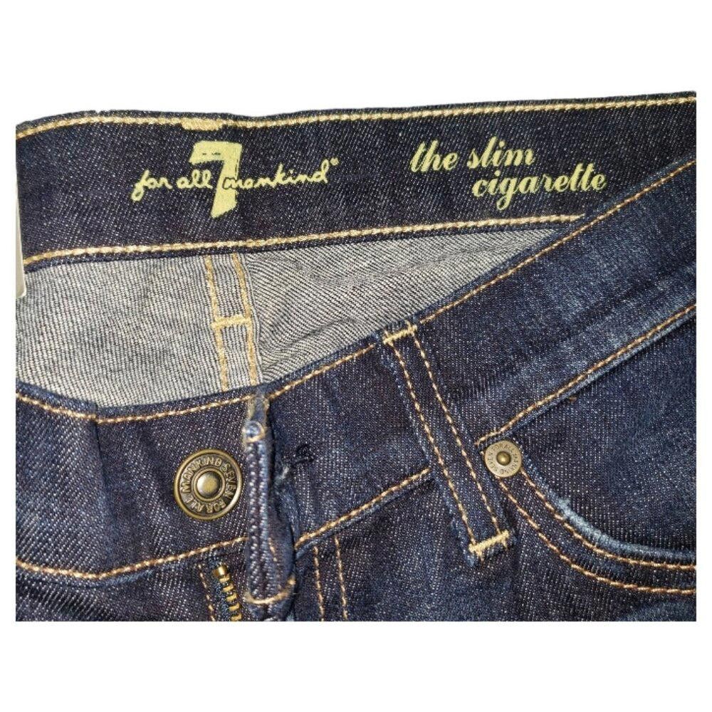 7 For All Mankind CT376 7 NWT For All Mankind The Slim Cigarette Jean 26 Size 26" / US 2 / IT 38 - 3 Thumbnail
