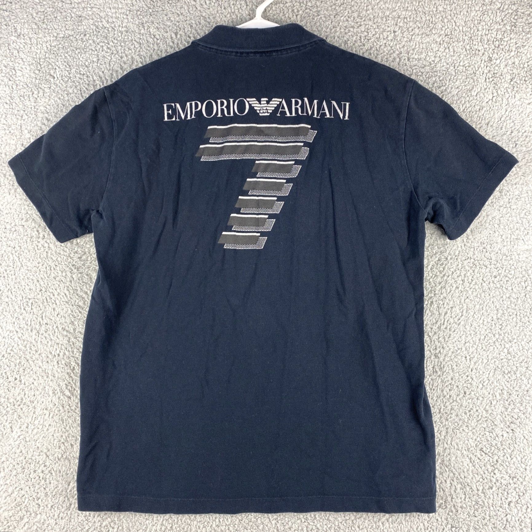 Vintage VINTAGE Armani Jeans Men’s Polo Shirt Short Sleeve Size XXL Black Solid 90s Mens Size US XXL / EU 58 / 5 - 7 Thumbnail