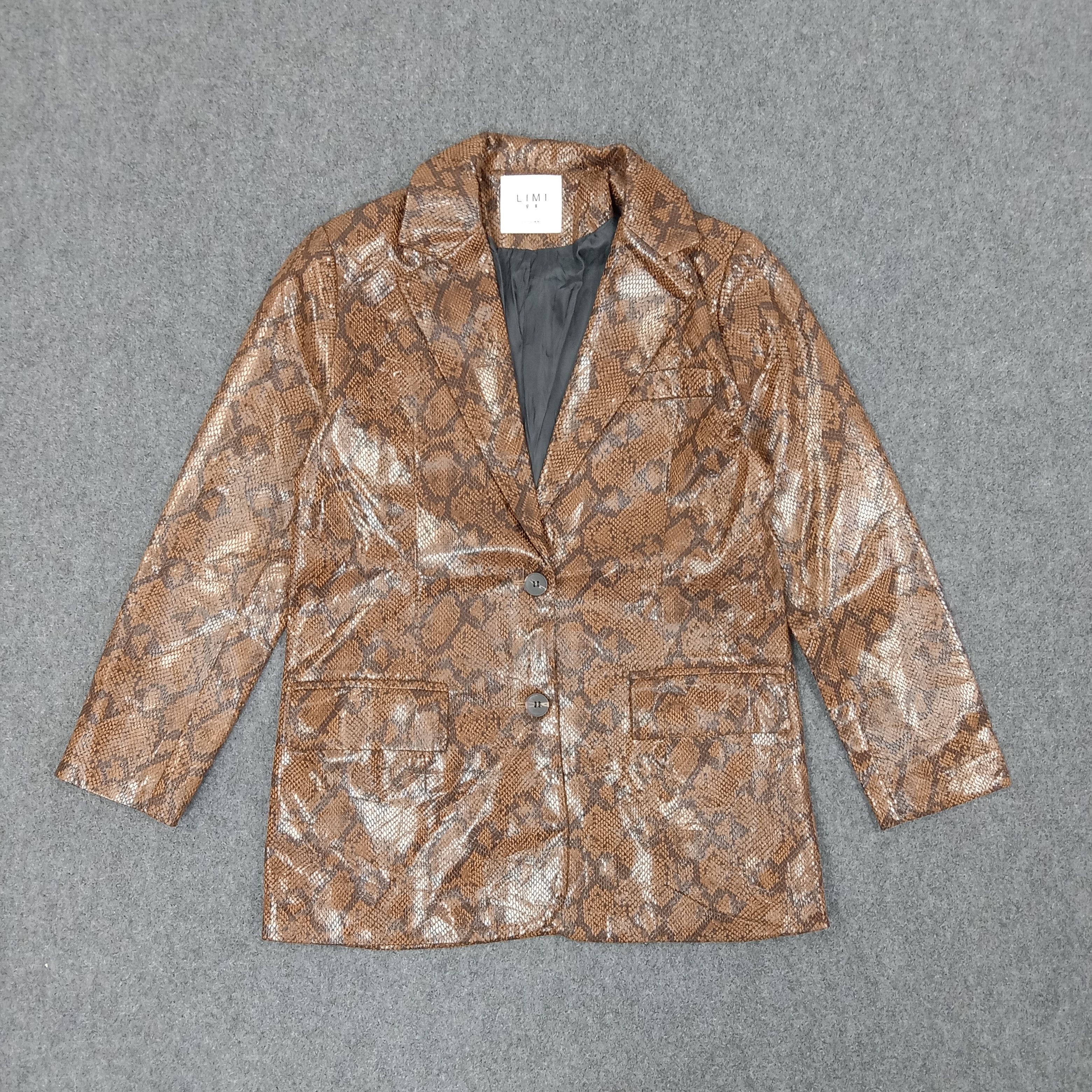 Japanese Brand × Leather × Vintage Limi Japanese Brand Snake Design Blazer C231N4 Size US S / EU 44-46 / 1 - 1 Thumbnail