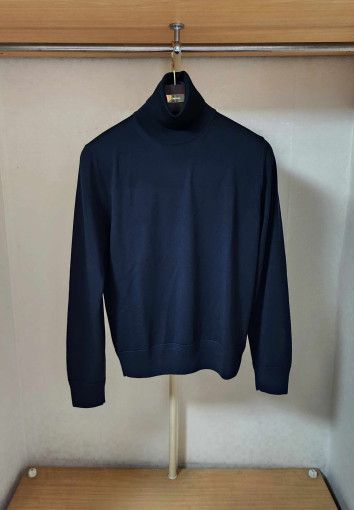 Tom Ford o1sm1stk0824 Icon Turtleneck Sweater in Navy Blue Size US L / EU 52-54 / 3 - 1 Thumbnail