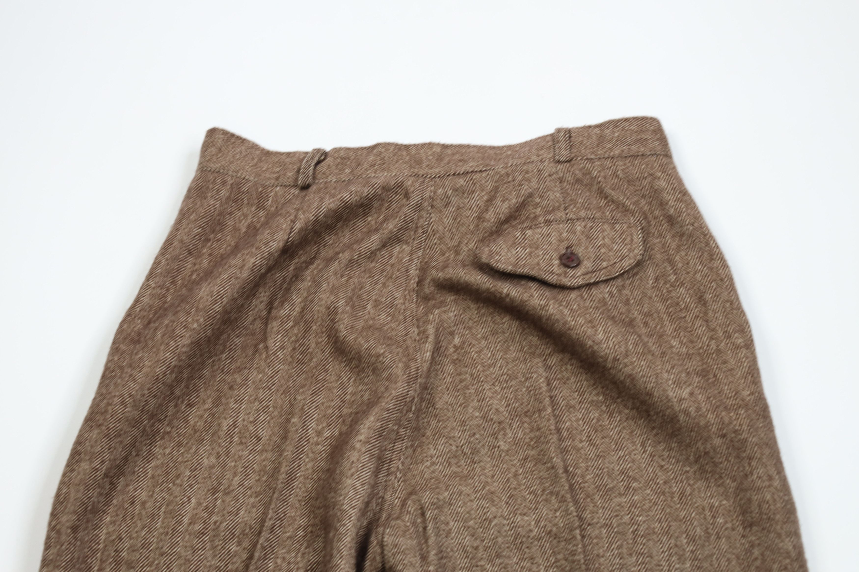 Vintage Vintage 90s Streetwear Herringbone Flared Wide Leg Pants Size 34" / US 12 / IT 48 - 9 Thumbnail