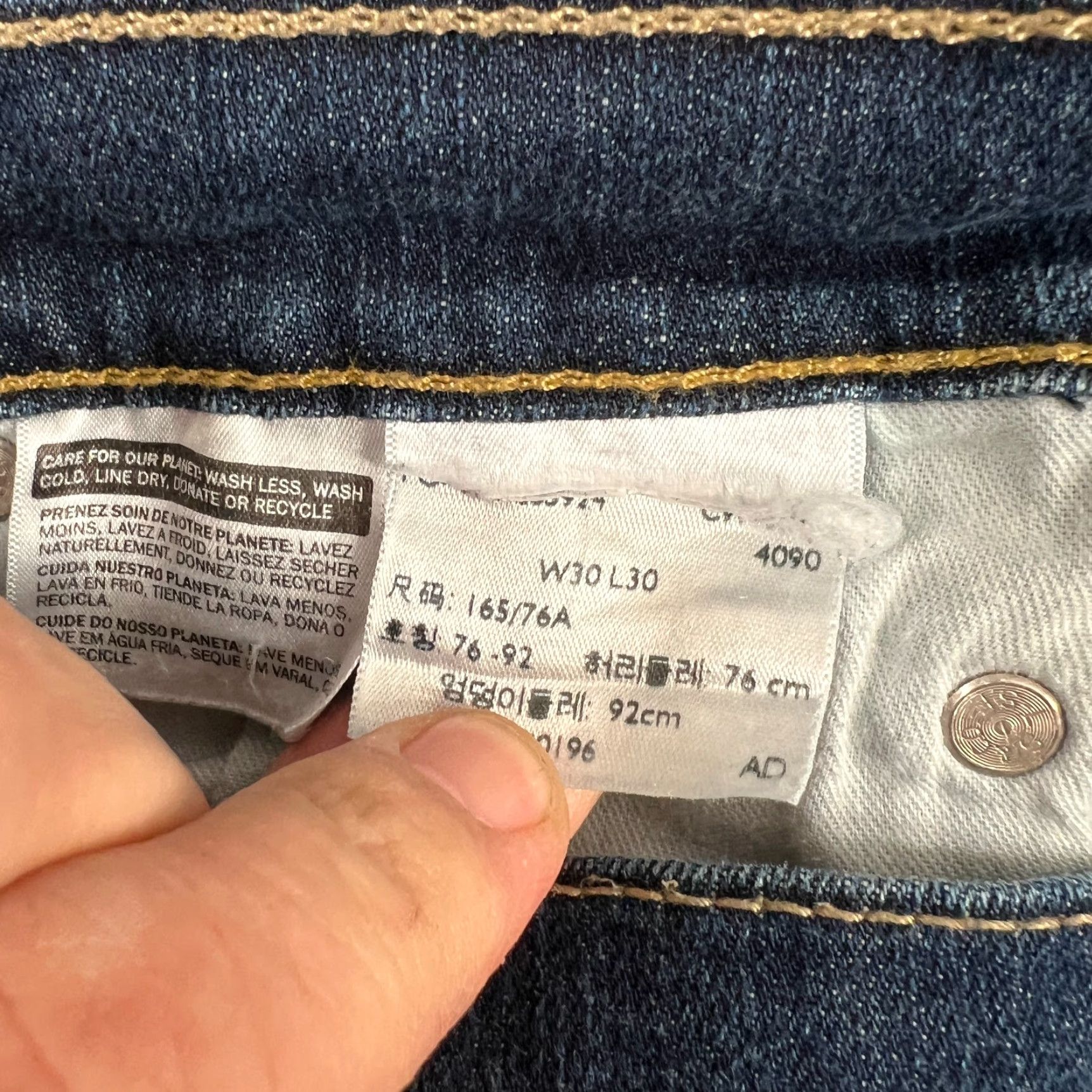Levi's Levi's Jeans 513 Slim Straight 30x30 Mens Blue Wash Denim 5-Pocket Design Vintage No Size US 30 / EU 46 - 6 Thumbnail