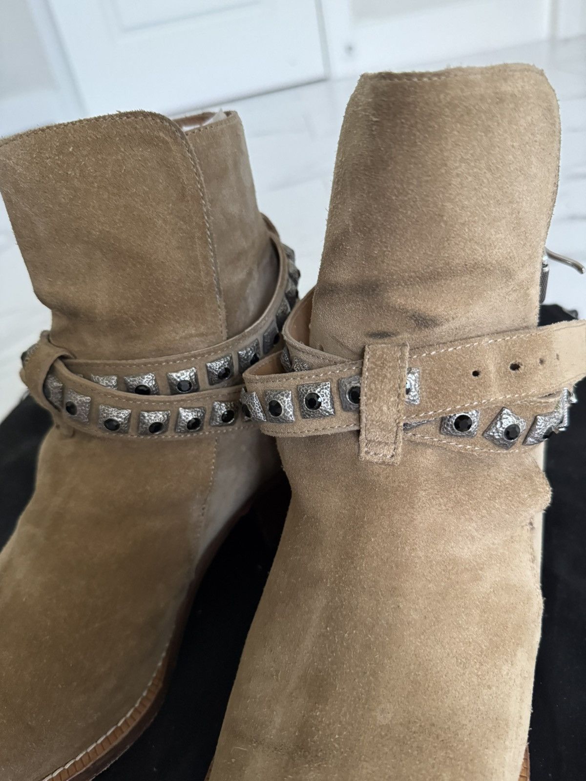 Amiri Tan Suede Jodhpur Conch Boots Size US 9 / EU 42 - 10 Thumbnail
