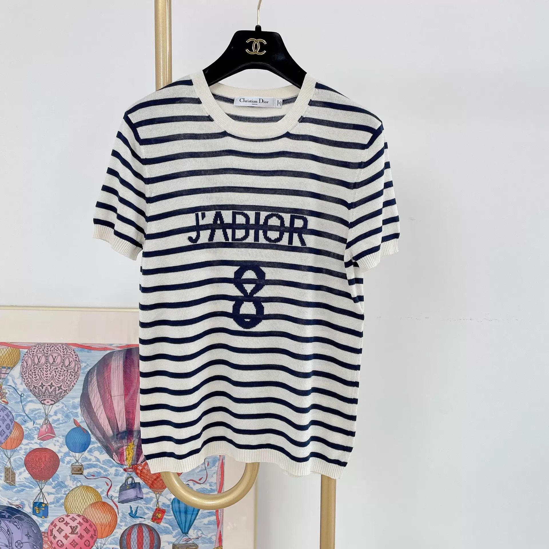Dior Dior striped knit short-sleeve F38 Size S / US 4 / IT 40 - 1 Thumbnail