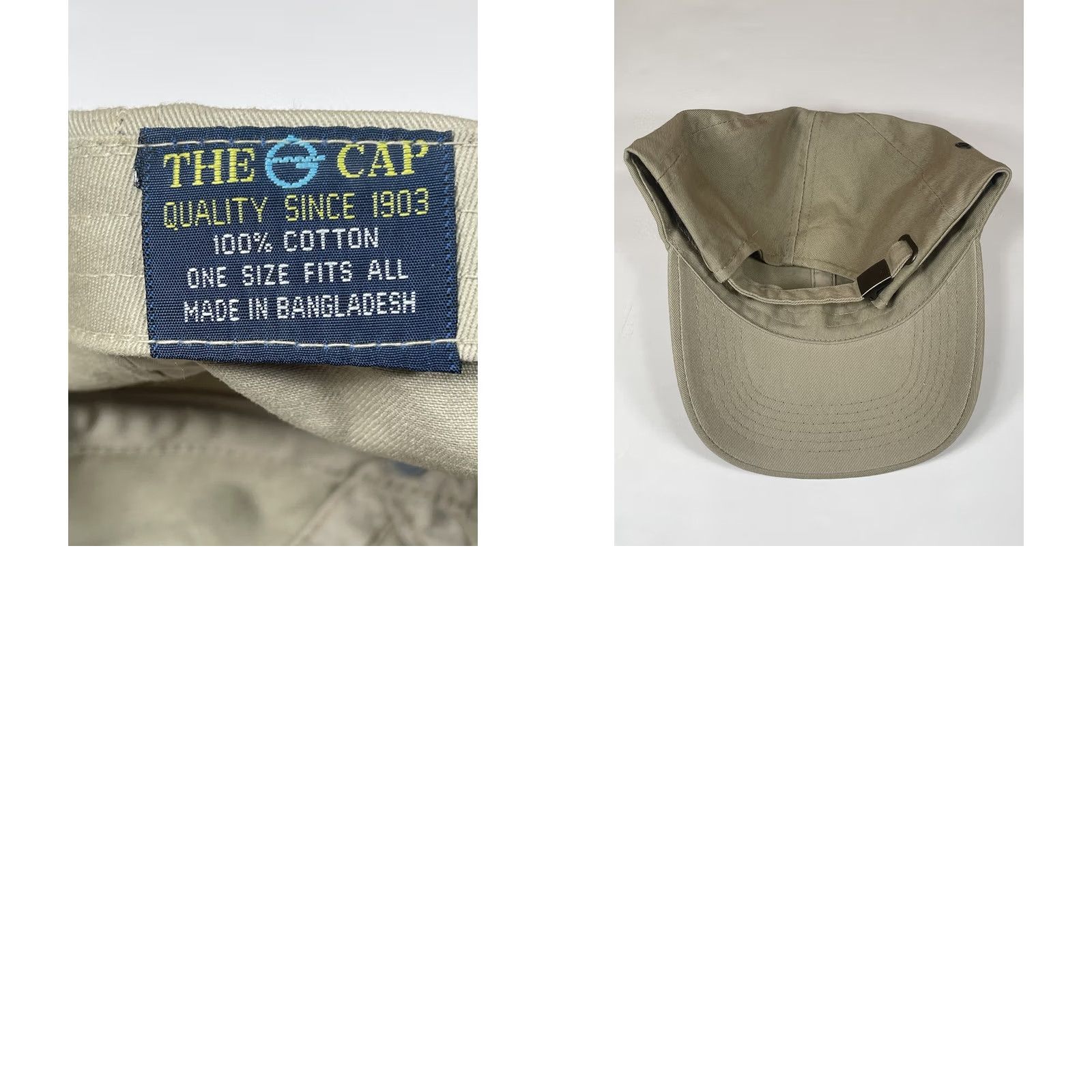 Vintage VINTAGE The G Cap Adjustable Strap Back Hat Cap One Size Beige 100% Cotton Pacific Headwear Mens Cap Beige Solid Cotton Cap Accessories Size ONE SIZE - 8 Thumbnail