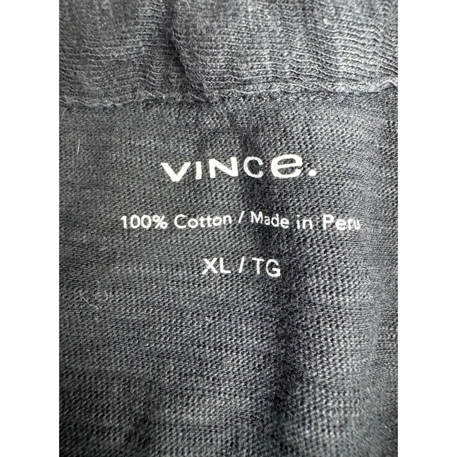 Vince Vince Polo Shirt Black Short Sleeve Knit 100% Cotton Mens XL Polo Casual Golf Size US XL / EU 56 / 4 - 2 Thumbnail