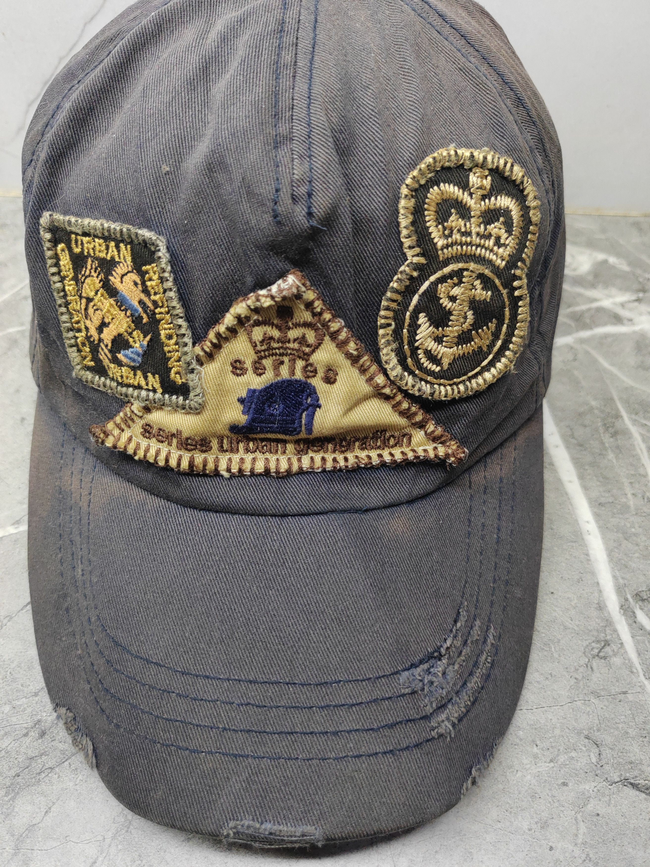 Japanese Brand Vintage Series Patch Distressed Style Cap Hat Size ONE SIZE - 3 Thumbnail