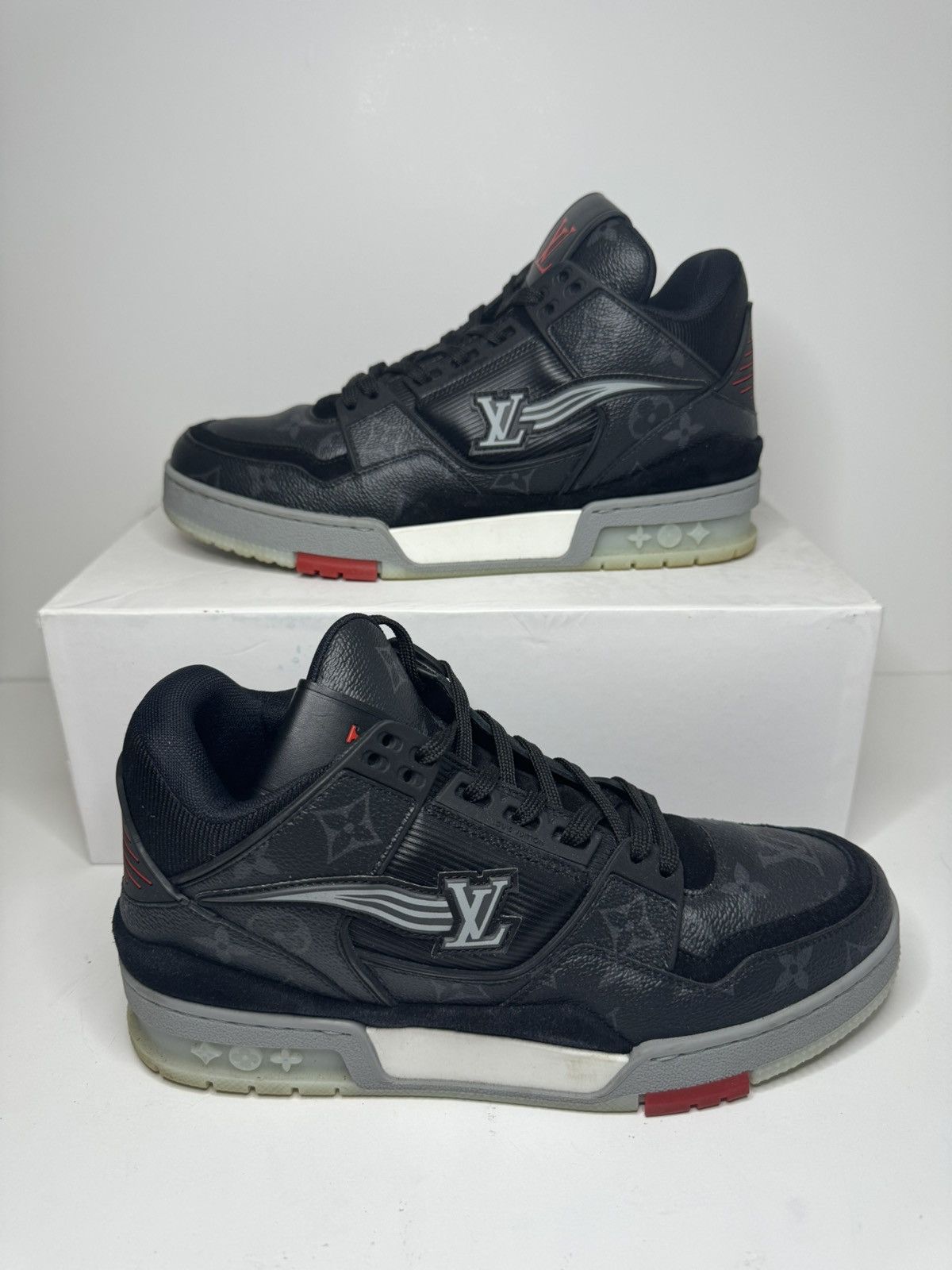 Louis Vuitton Louis Vuitton Men's LV Trainer Sneakers Monogram Eclipse Size US 7.5 / EU 40-41 - 1 Thumbnail