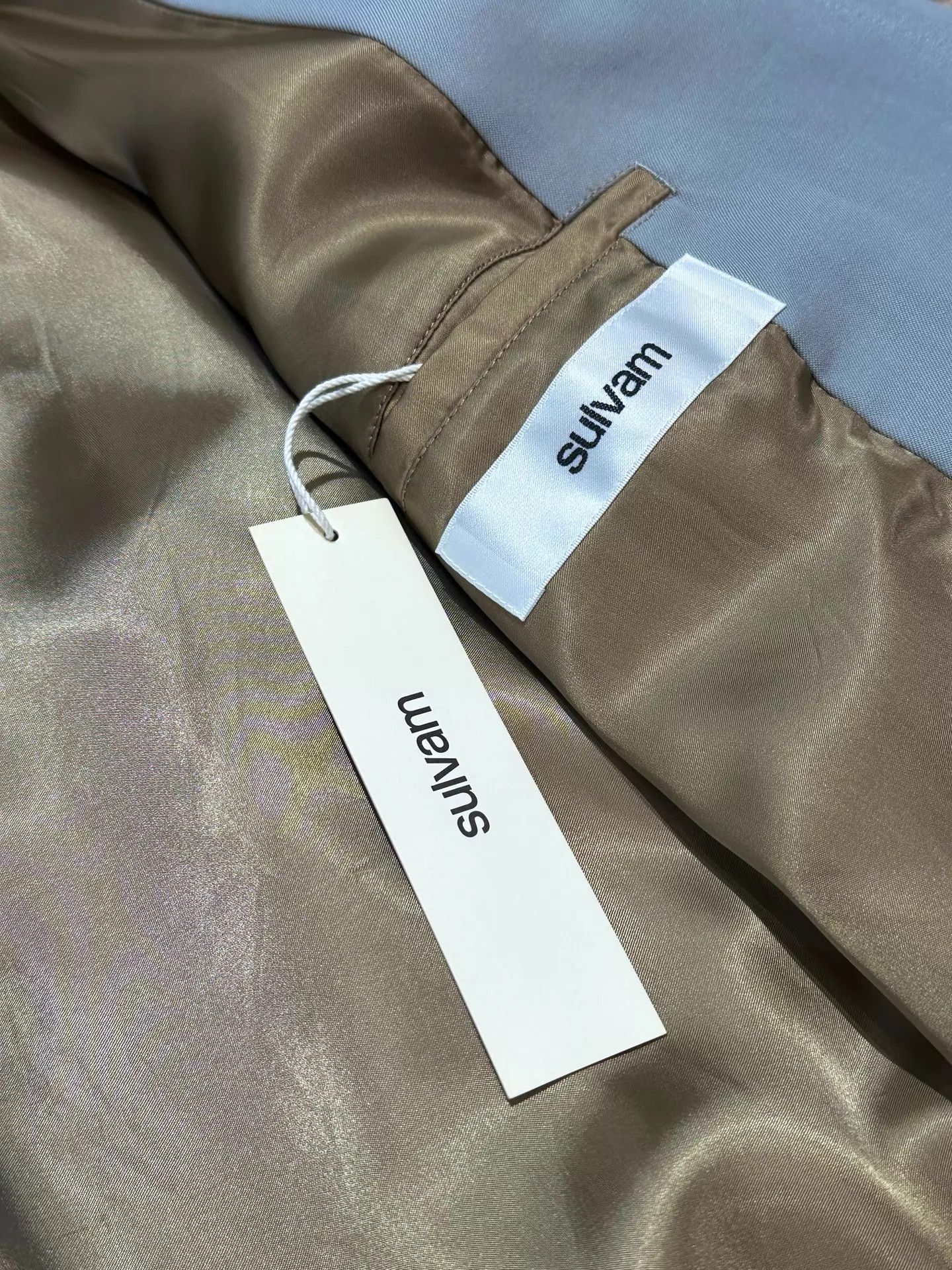 Sulvam Sulvam Coat Misty Blue 2019SS Sample M Wool/Cupro Size M / US 6-8 / IT 42-44 - 6 Thumbnail