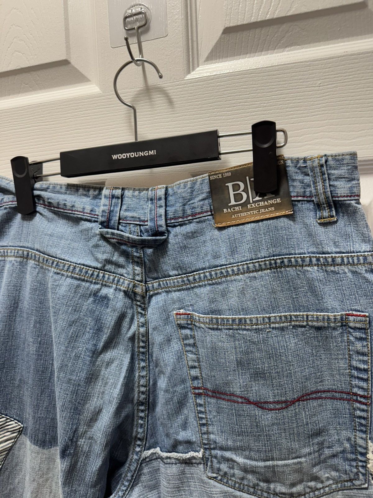 Japanese Brand Bachi Exchange Custom Patchwork Denim Scarecrow Jeans Baggy Size US 34 / EU 50 - 5 Thumbnail