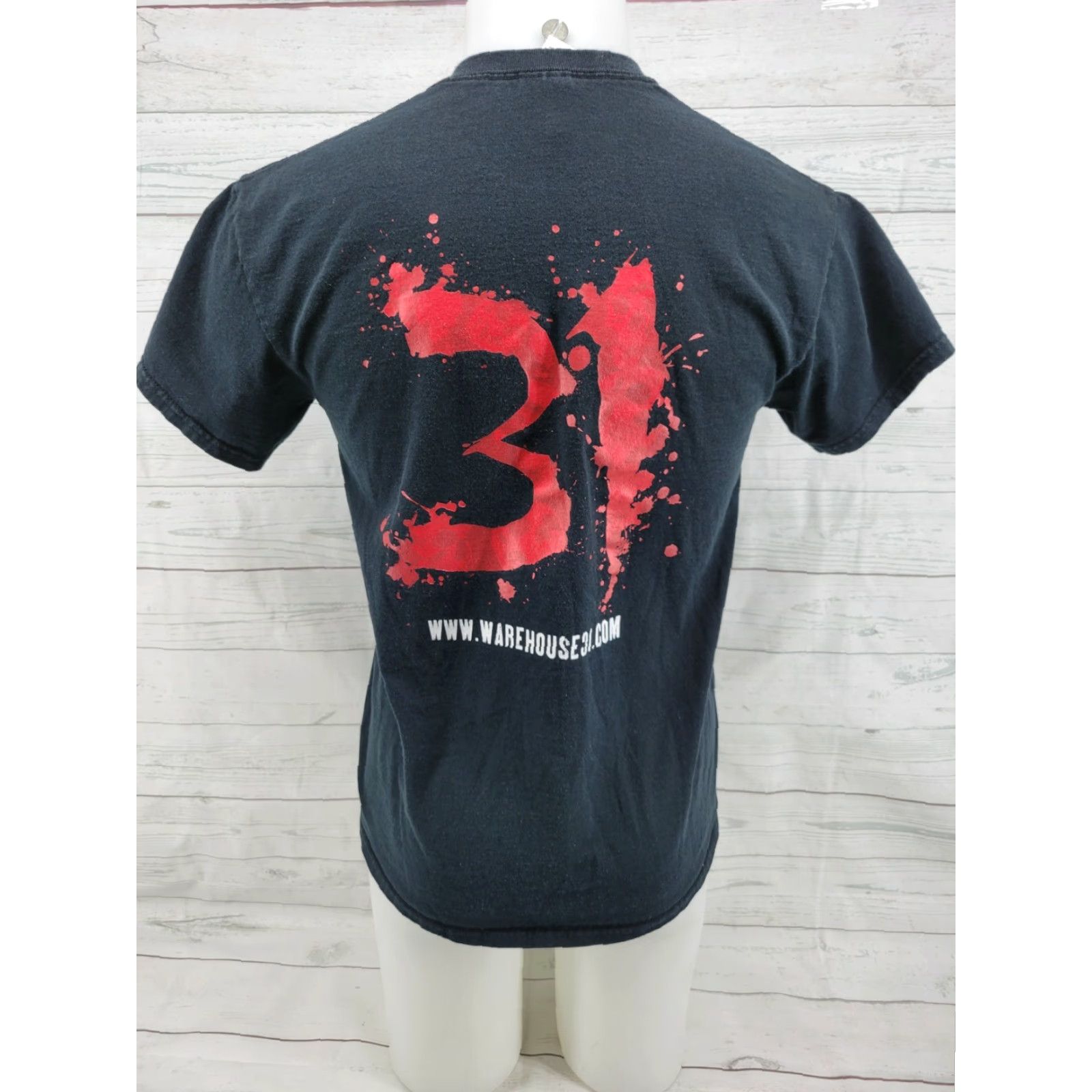 Gildan Haunted House Warehouse 31 Shirt Medium Black Mens T-Shirt Cotton Short Sleeve Gildan Regular Fit Size M Size US M / EU 48-50 / 2 - 2 Thumbnail