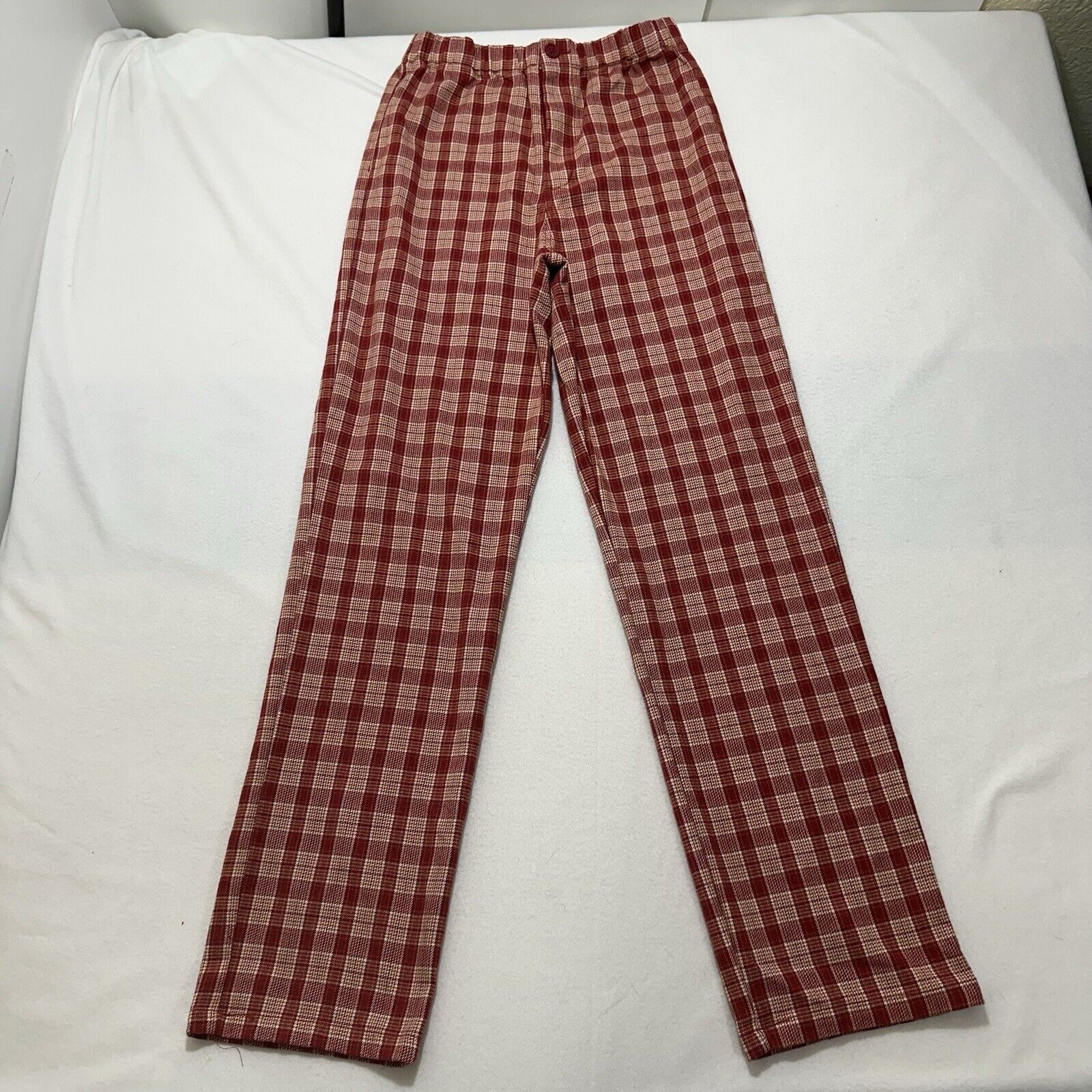 Brandy Melville Brandy Melville One Size Red Plaid High Rise Tilden Pants Size 24" / US 00 / IT 34 - 1 Thumbnail