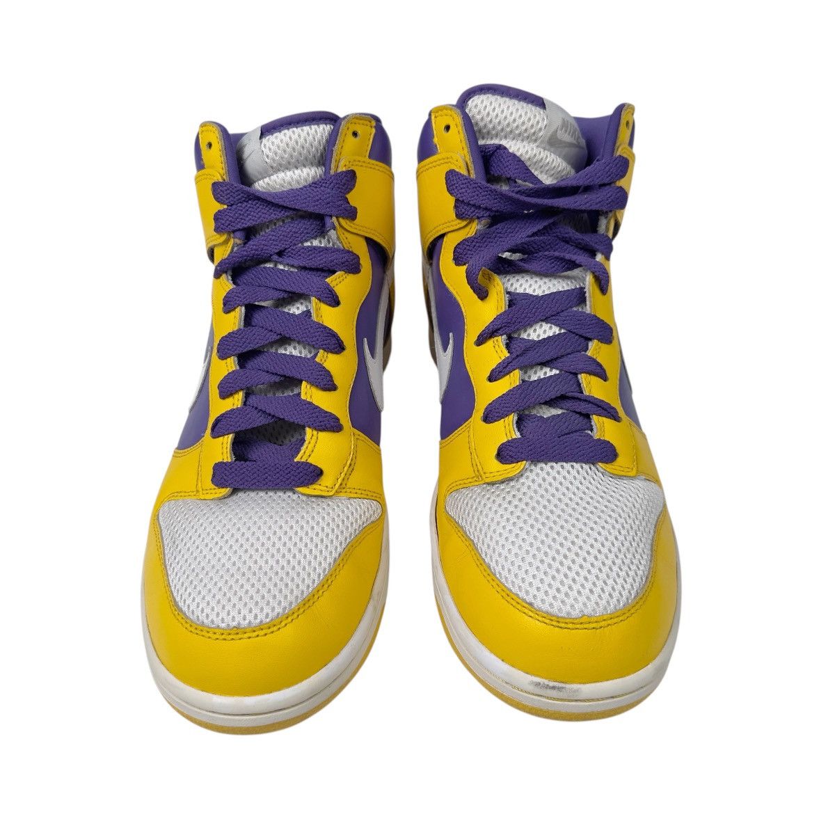 Nike Nike iD Dunk High 2008 Lakers 316142 991 Leather SZ 10.5 Size US 10.5 / EU 43-44 - 3 Thumbnail